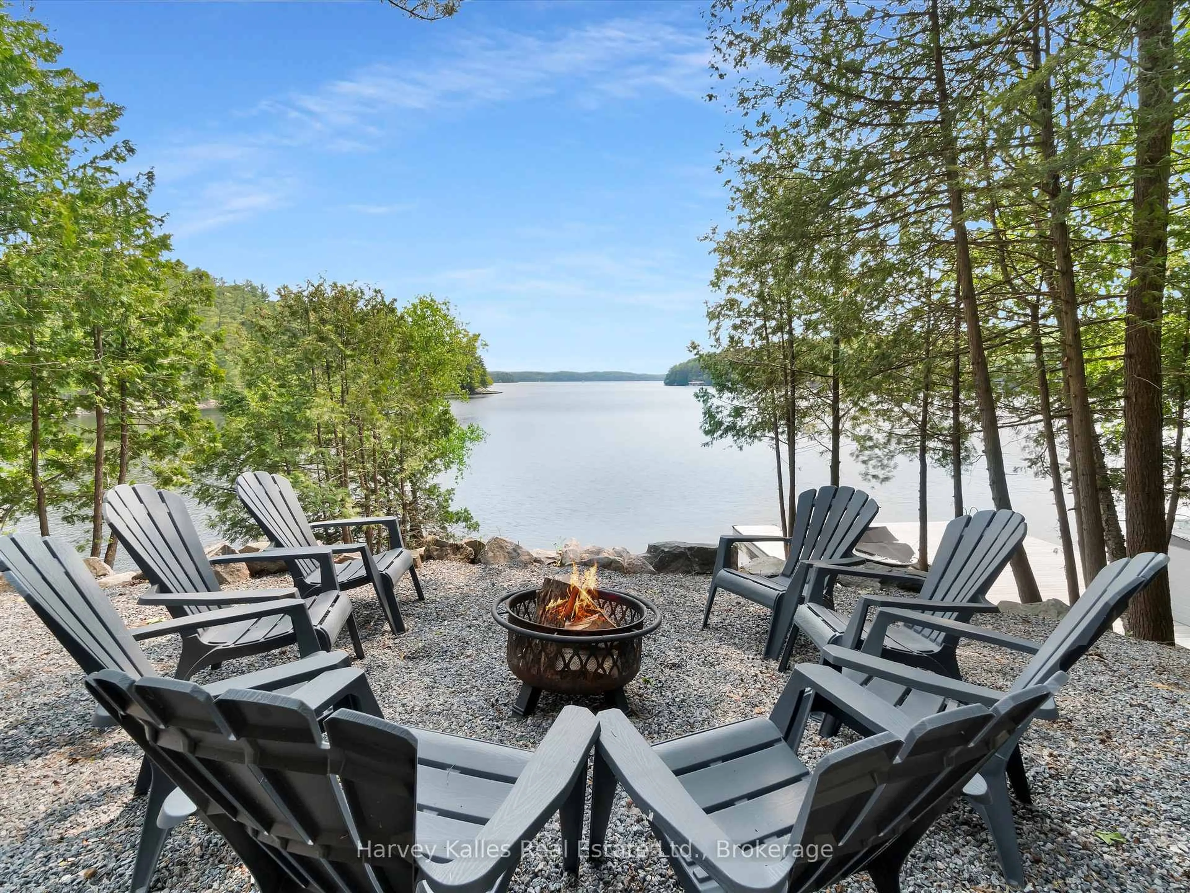 Patio, water/lake/river/ocean view for 155 Highway 632 Highway, Seguin Ontario P0C 1J0