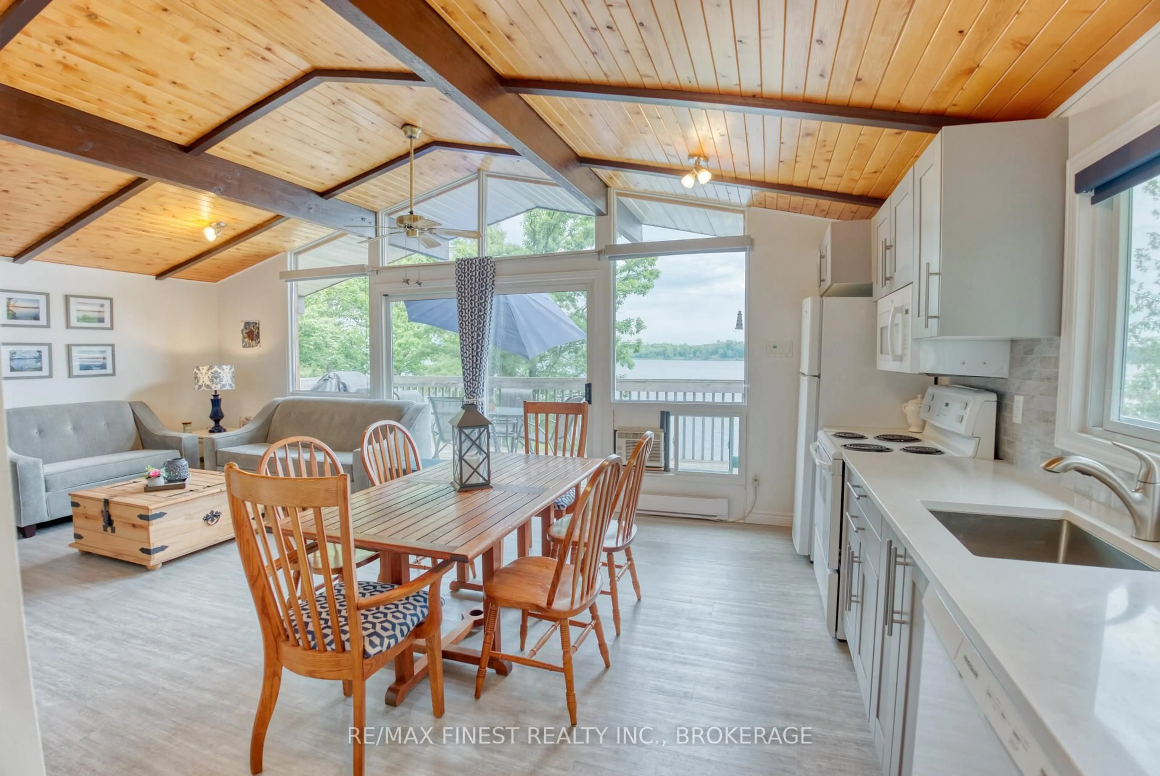 Open concept kitchen, wood/laminate floor for 1026B West Shore Lane, Parham Ontario K0H 2K0