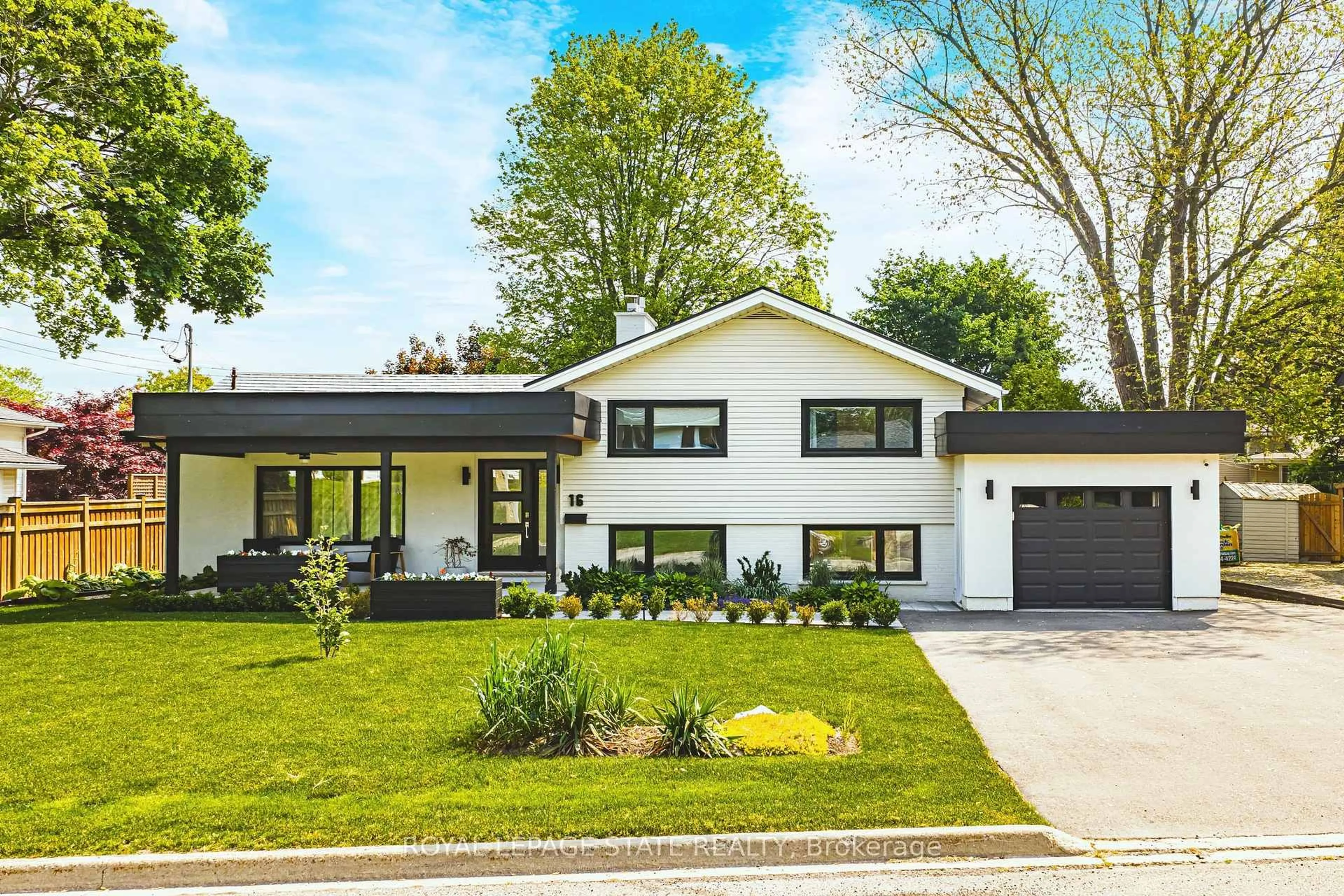 Home with vinyl exterior material, street for 16 Lynndale Dr, Hamilton Ontario L9H 3L6