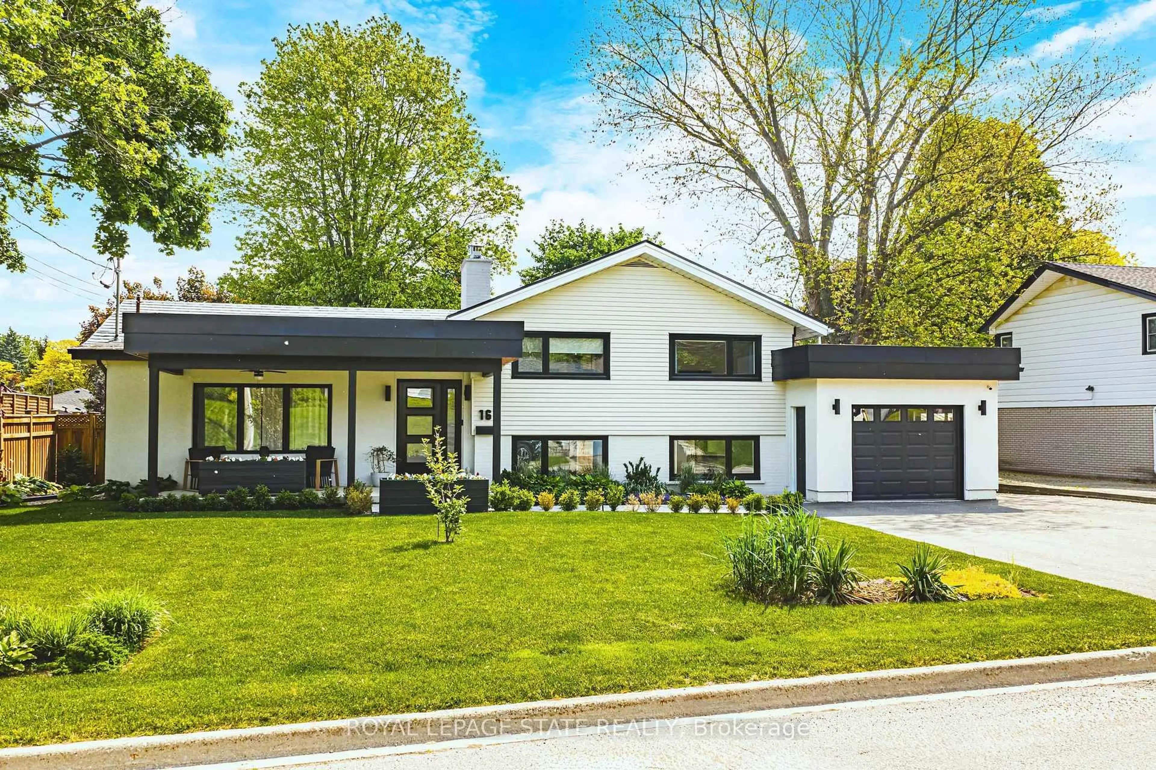 Home with vinyl exterior material, street for 16 Lynndale Dr, Hamilton Ontario L9H 3L6