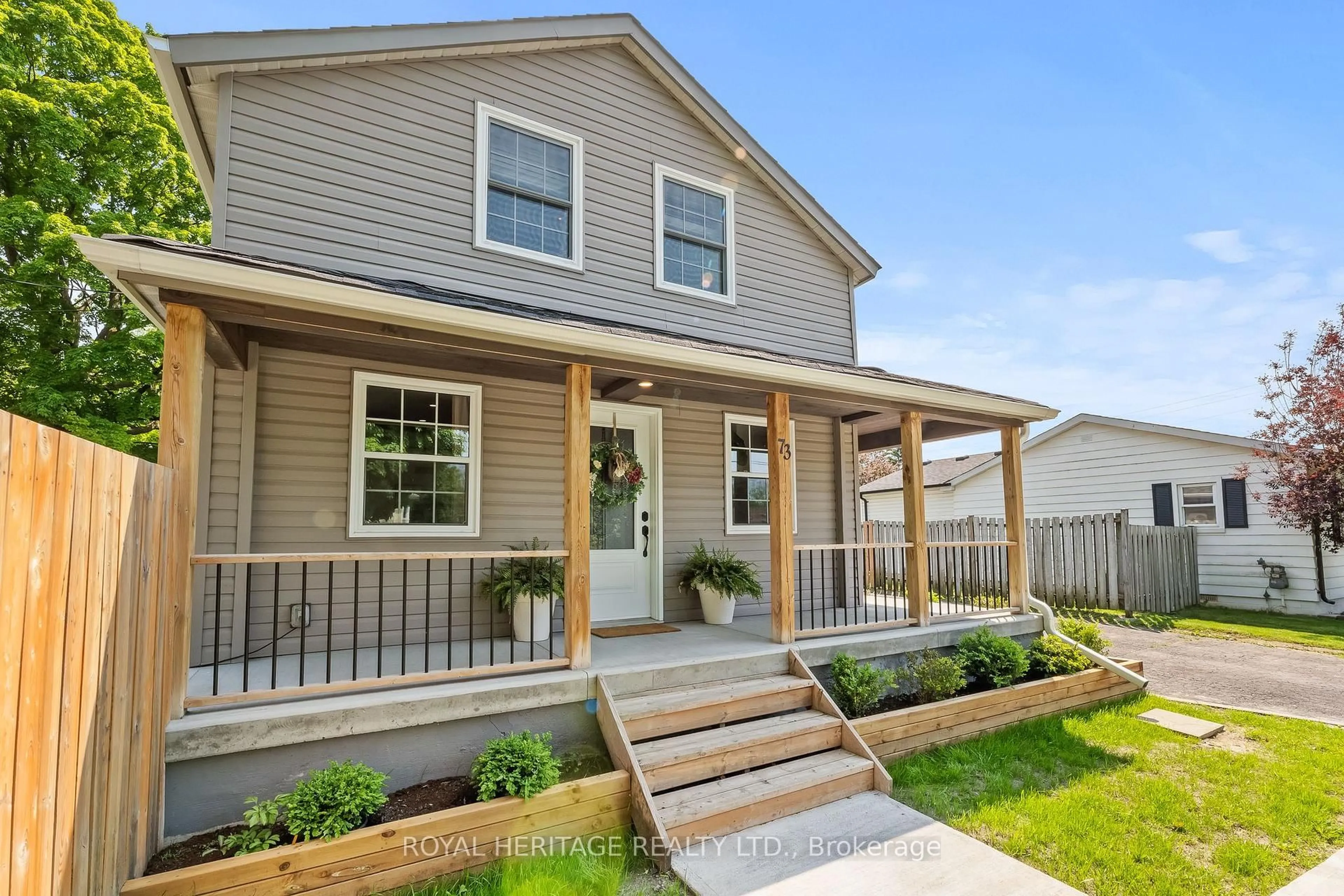Home with vinyl exterior material, street for 73 Prince Edward St, Brighton Ontario K0K 1H0