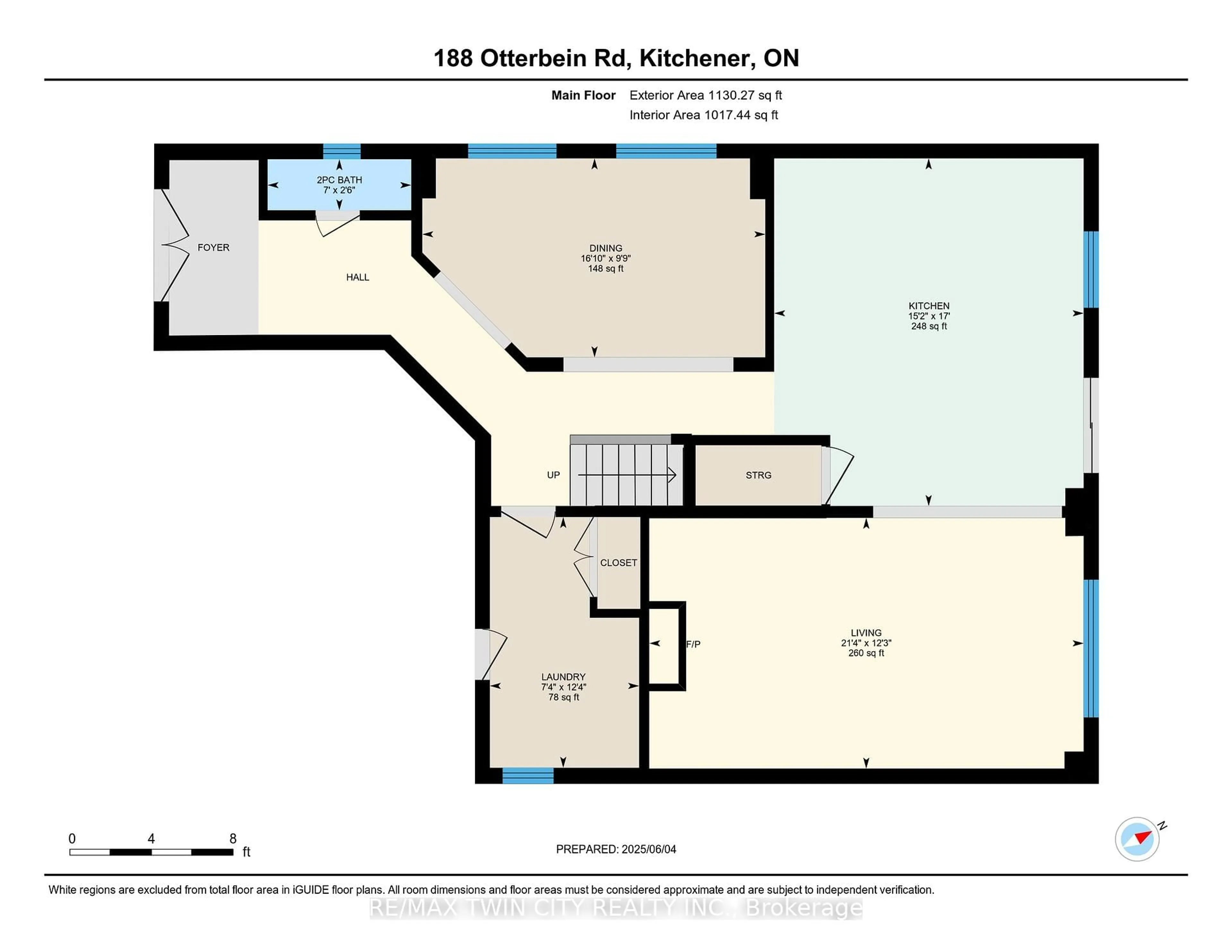Floor plan for 188 Otterbein Rd, Kitchener Ontario N2B 0A8