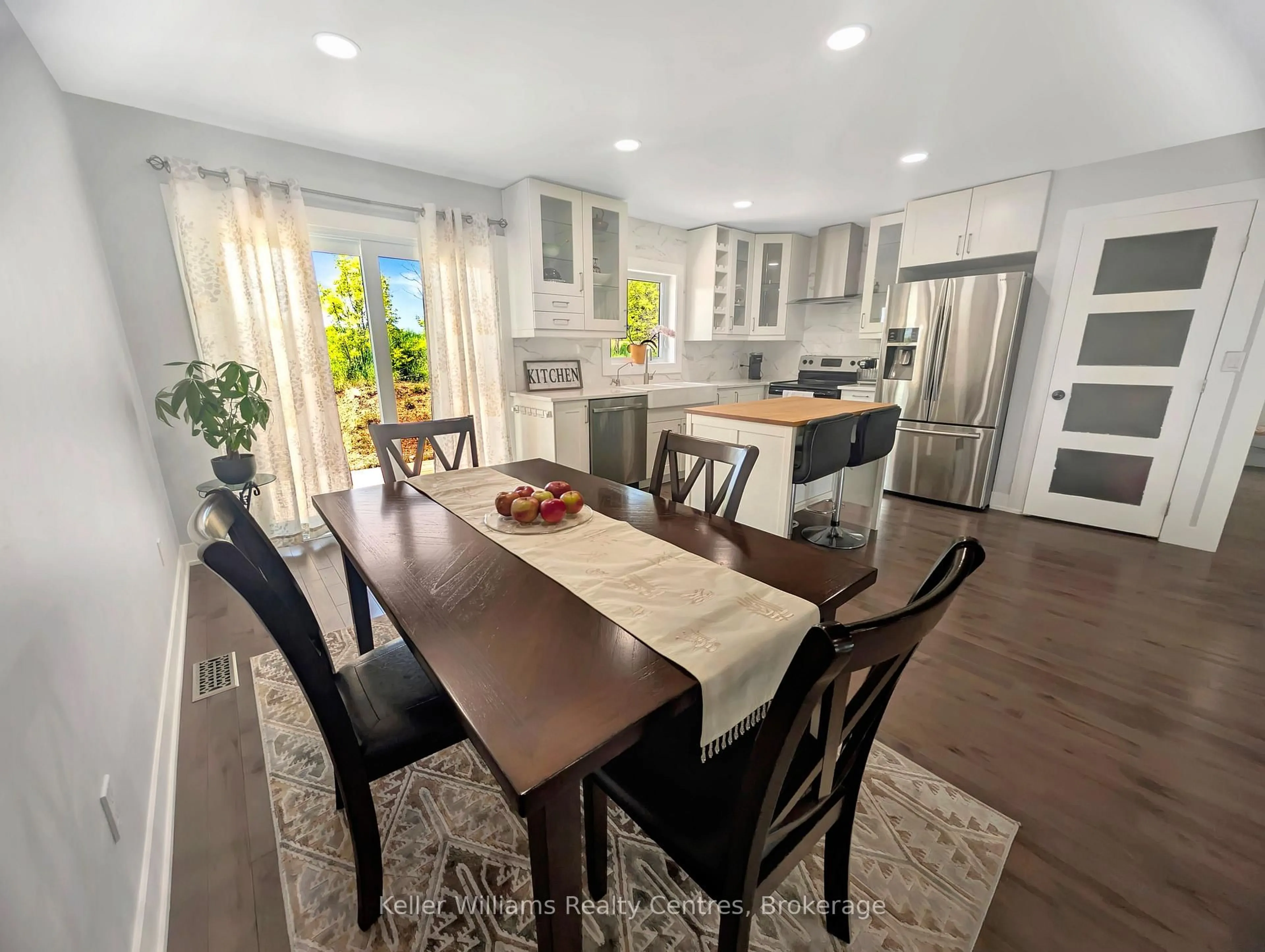 Open concept kitchen, wood/laminate floor for 20 RED BAY Rd, South Bruce Peninsula Ontario N0H 2T0