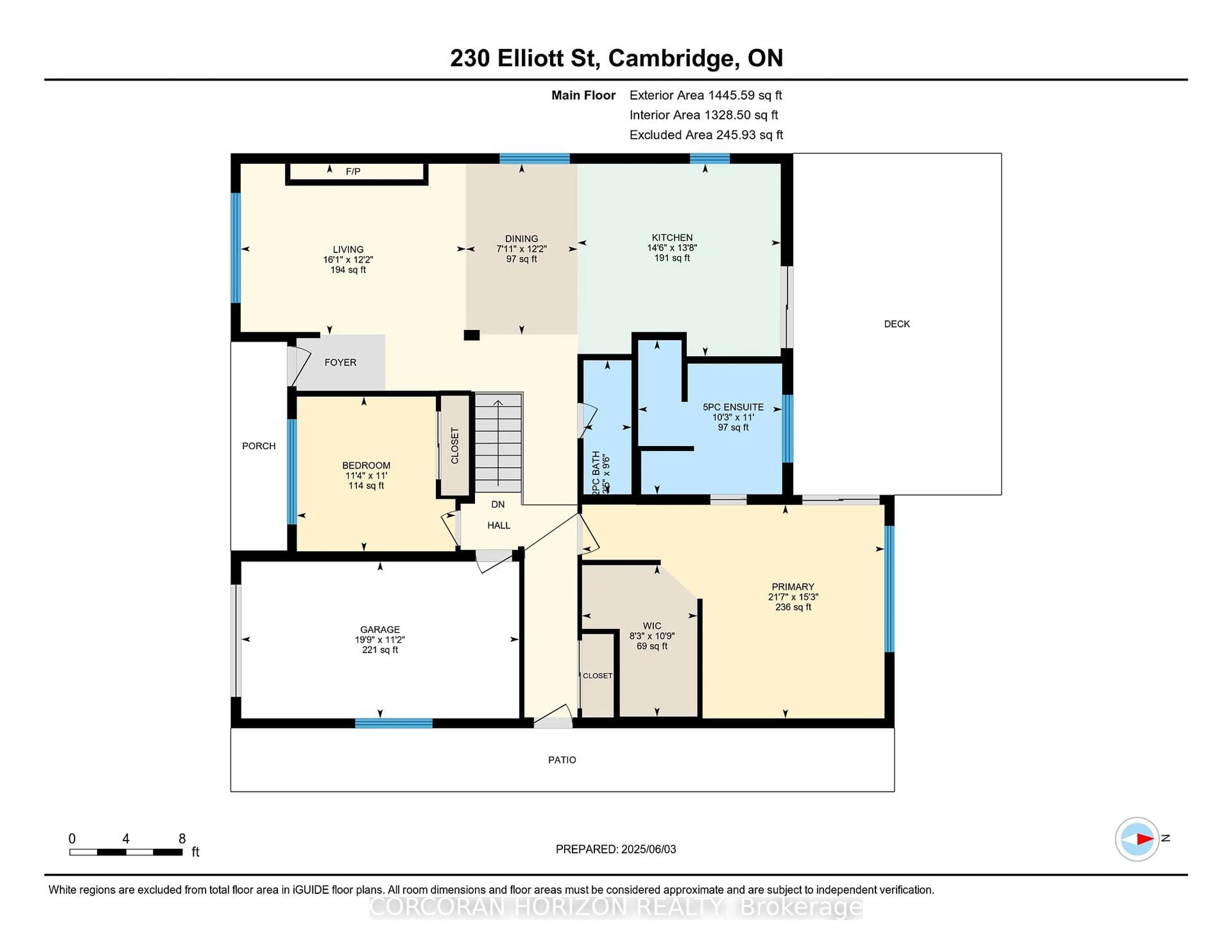 Floor plan for 230 Elliot St, Cambridge Ontario N1R 2K9