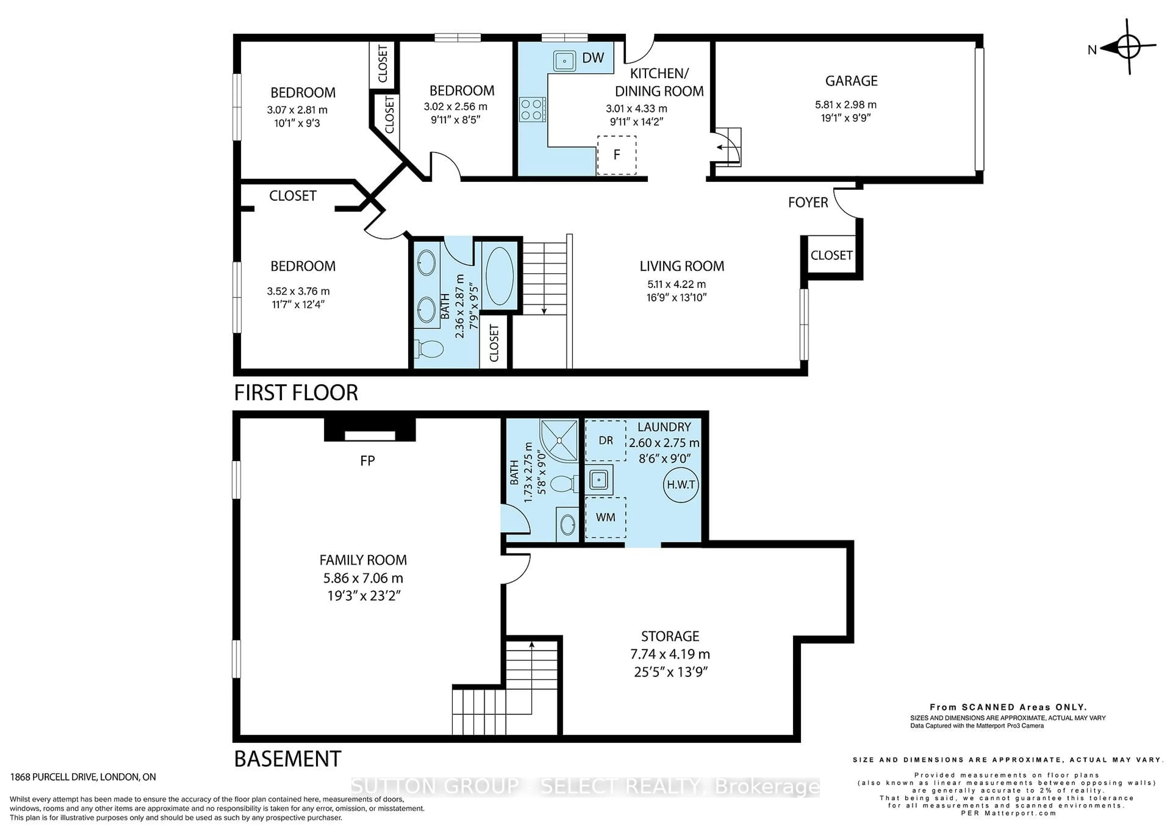Floor plan for 1868 Purcell Dr, London East Ontario N5W 6E3