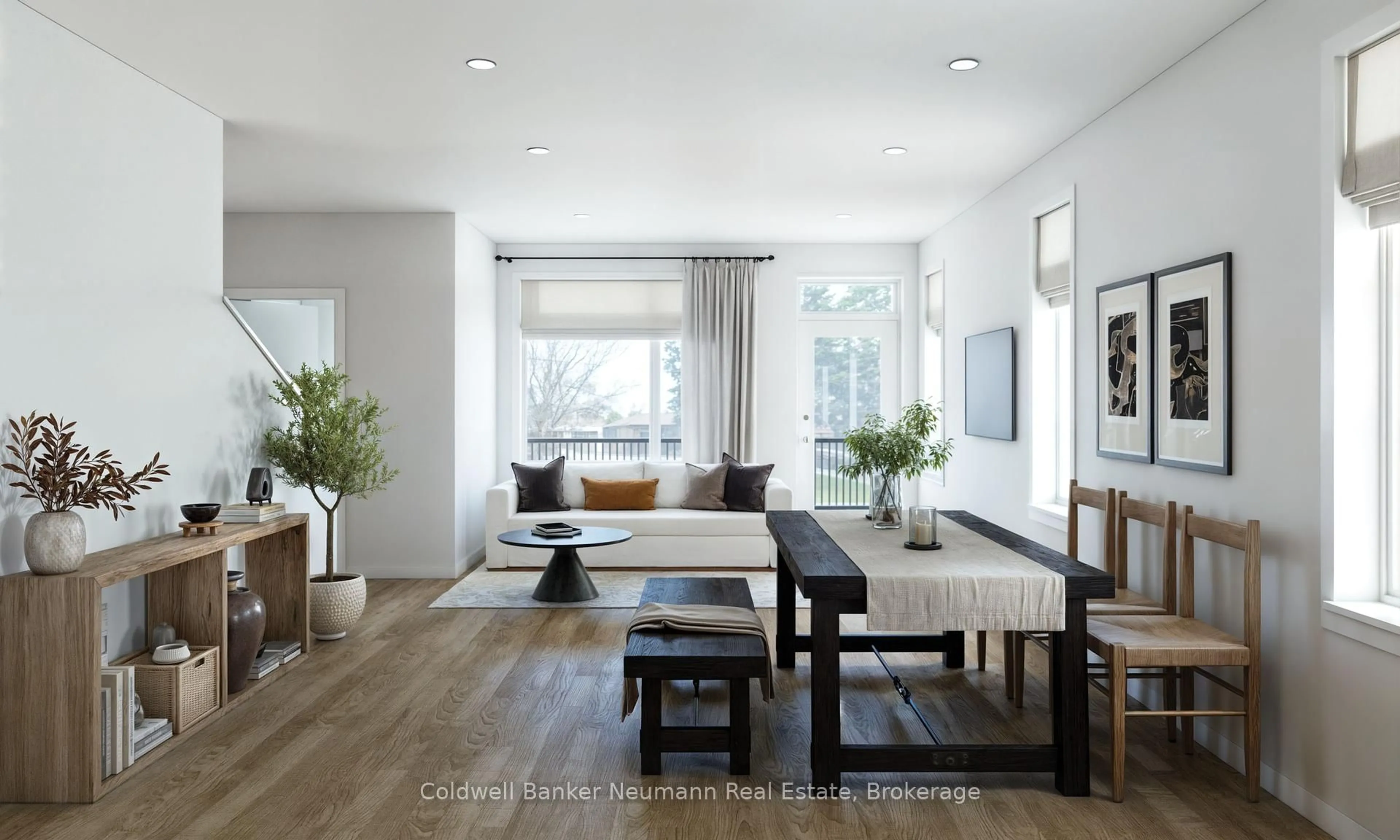 Dining room, wood/laminate floor for 520 Speedvale Ave #5, Guelph Ontario N1E 1P6