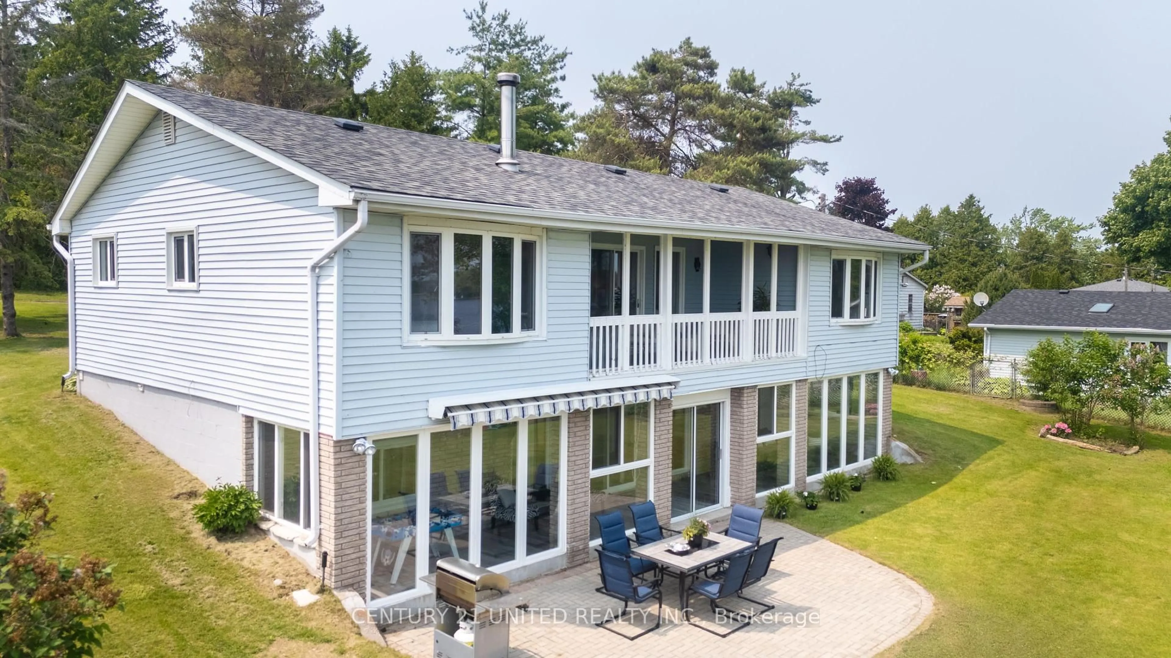 A pic from outside/outdoor area/front of a property/back of a property/a pic from drone, water/lake/river/ocean view for 1293 Scollard Line, Selwyn Ontario K0L 1T0