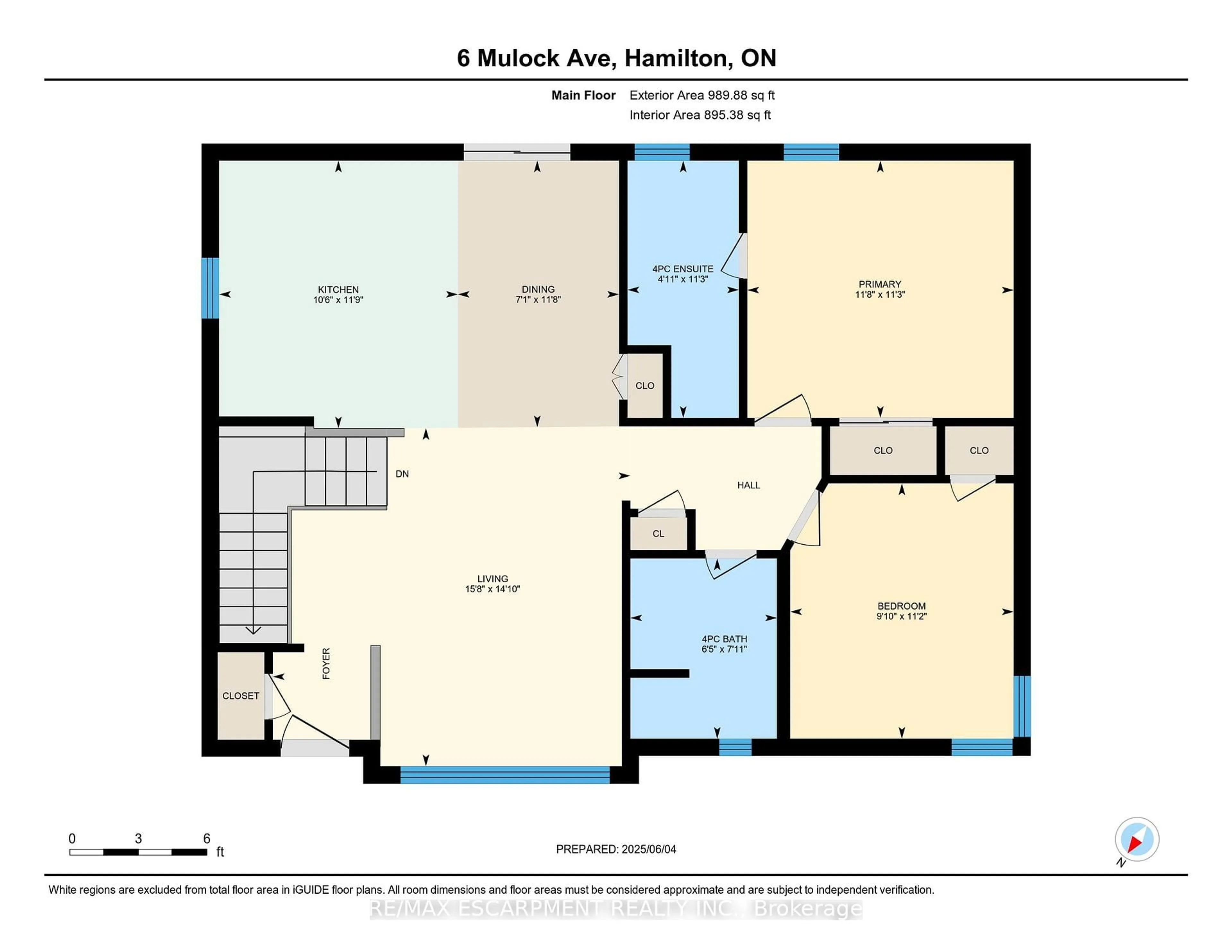 Floor plan for 6 Mulock Ave, Hamilton Ontario L8T 1H3