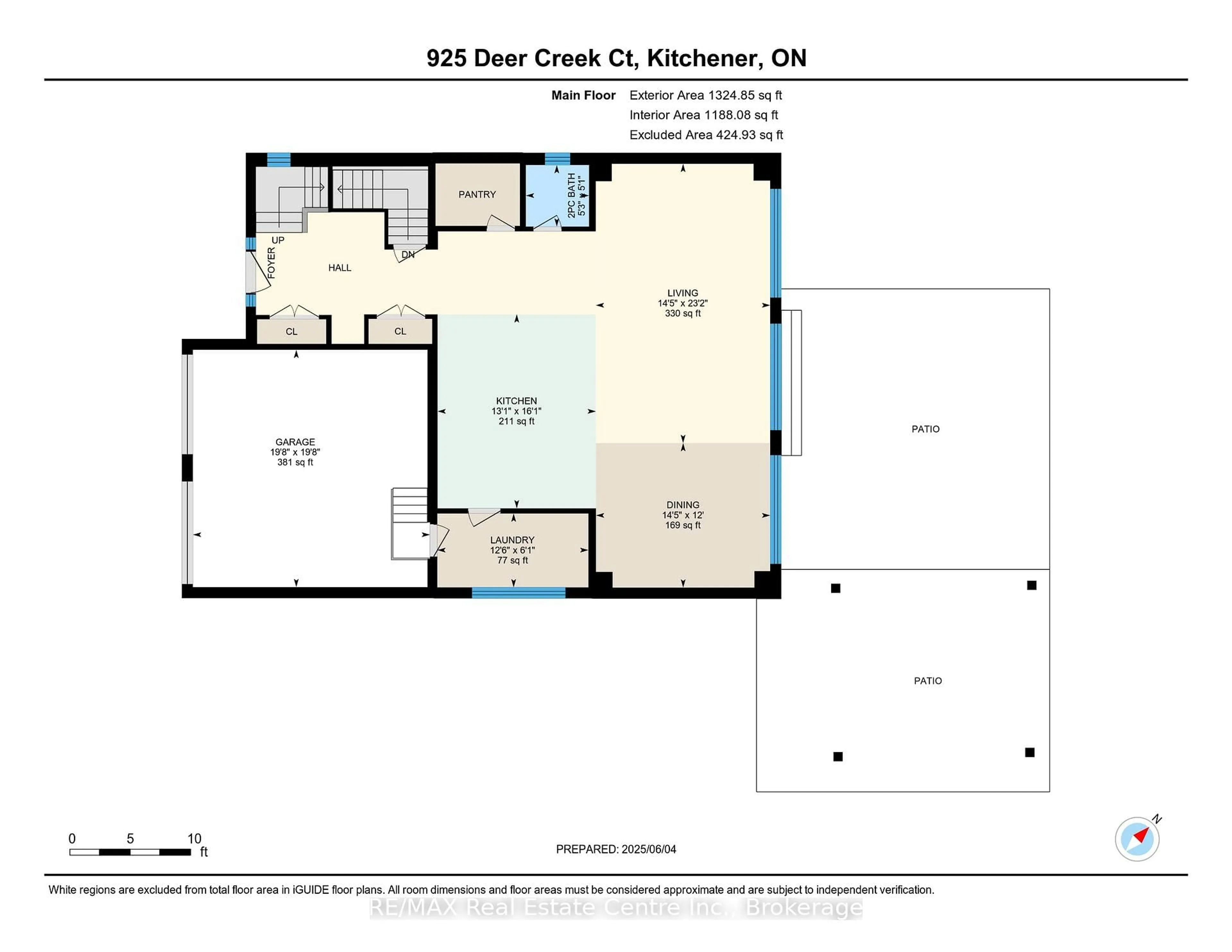 Floor plan for 925 Deer Creek Crt, Kitchener Ontario N2A 0J5