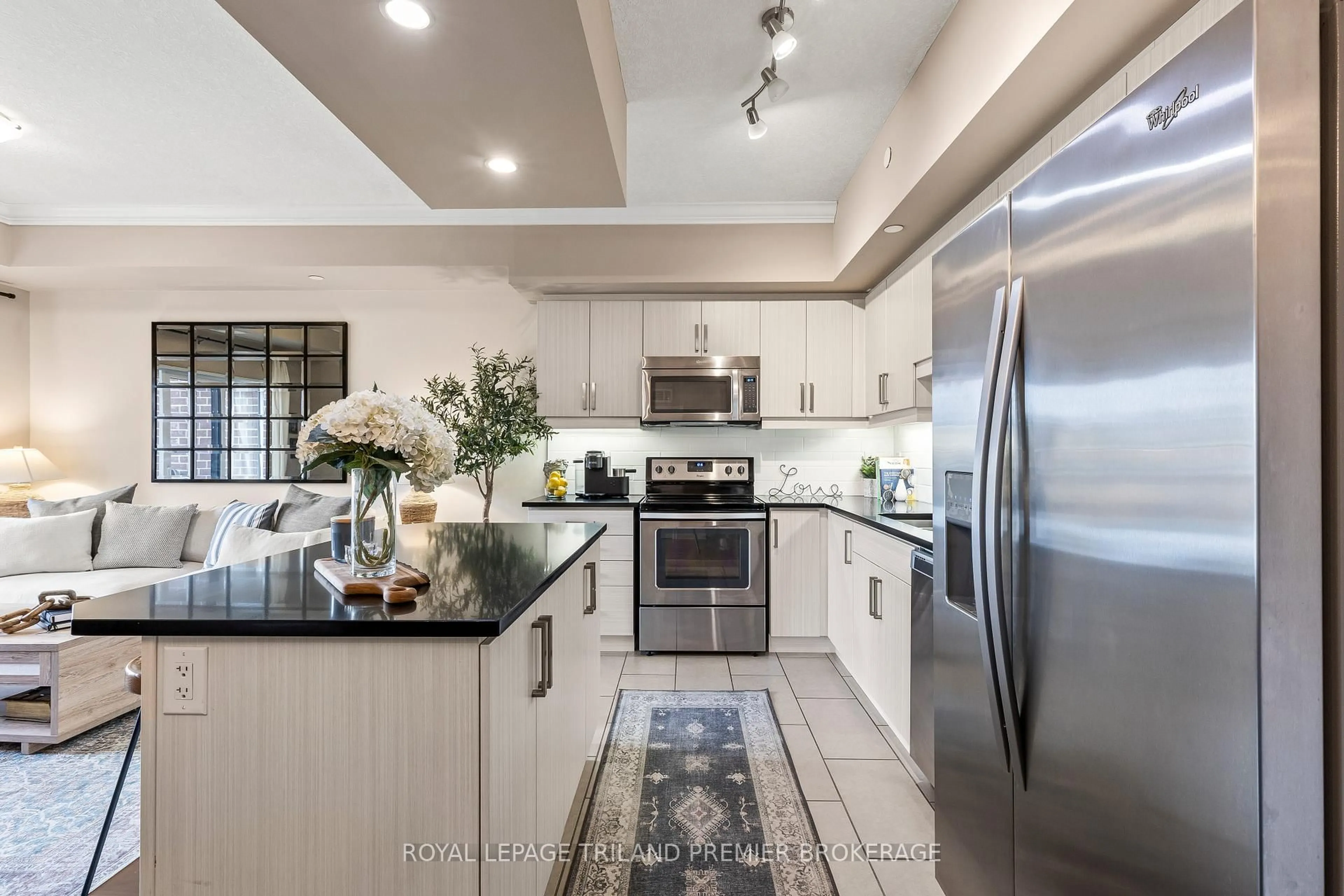 Contemporary kitchen, ceramic/tile floor for 89 Ridout St #408, London South Ontario N6C 3X2