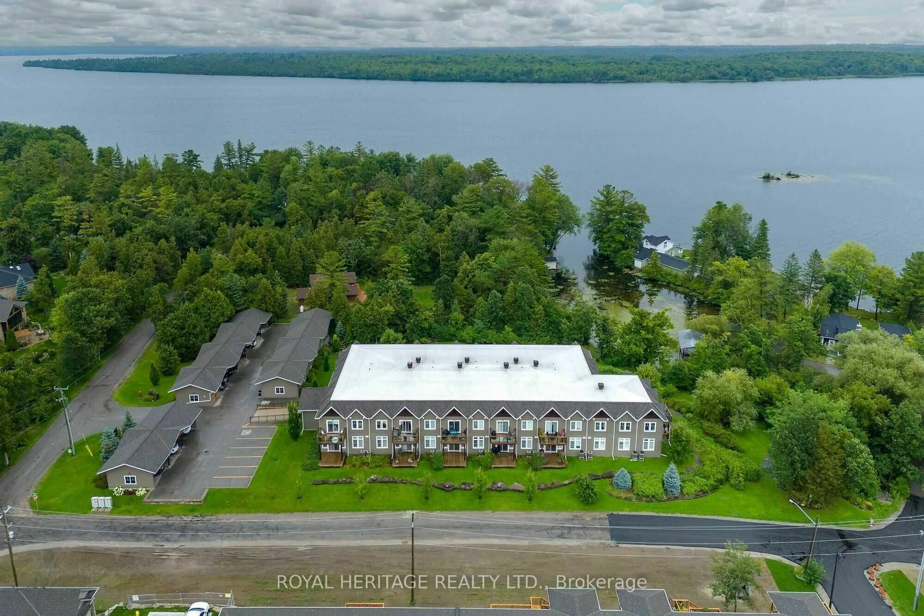 A pic from outside/outdoor area/front of a property/back of a property/a pic from drone, water/lake/river/ocean view for 29 Lakewood Cres #111, Kawartha Lakes Ontario K0M 1A0