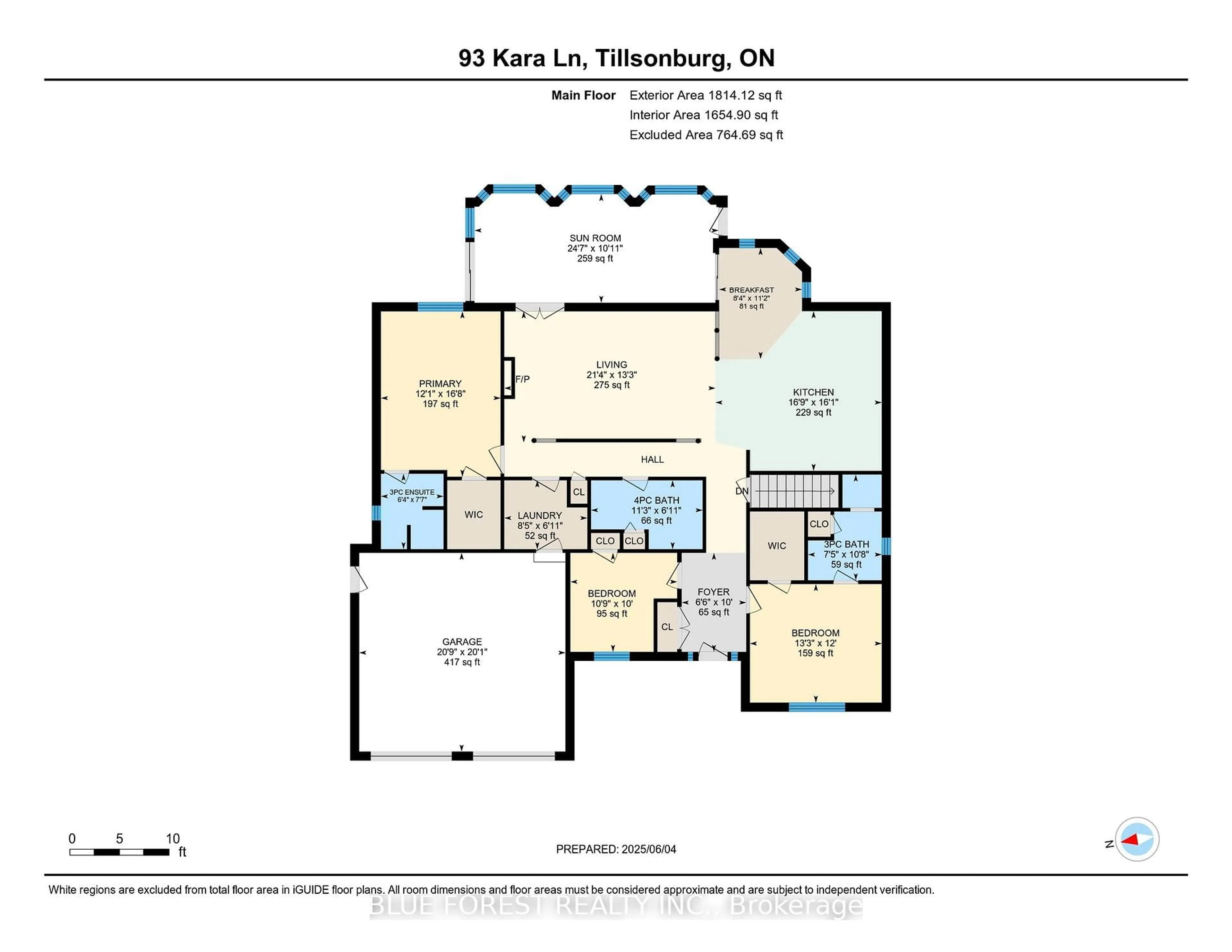 Floor plan for 93 Kara Lane, Tillsonburg Ontario N4G 5M2