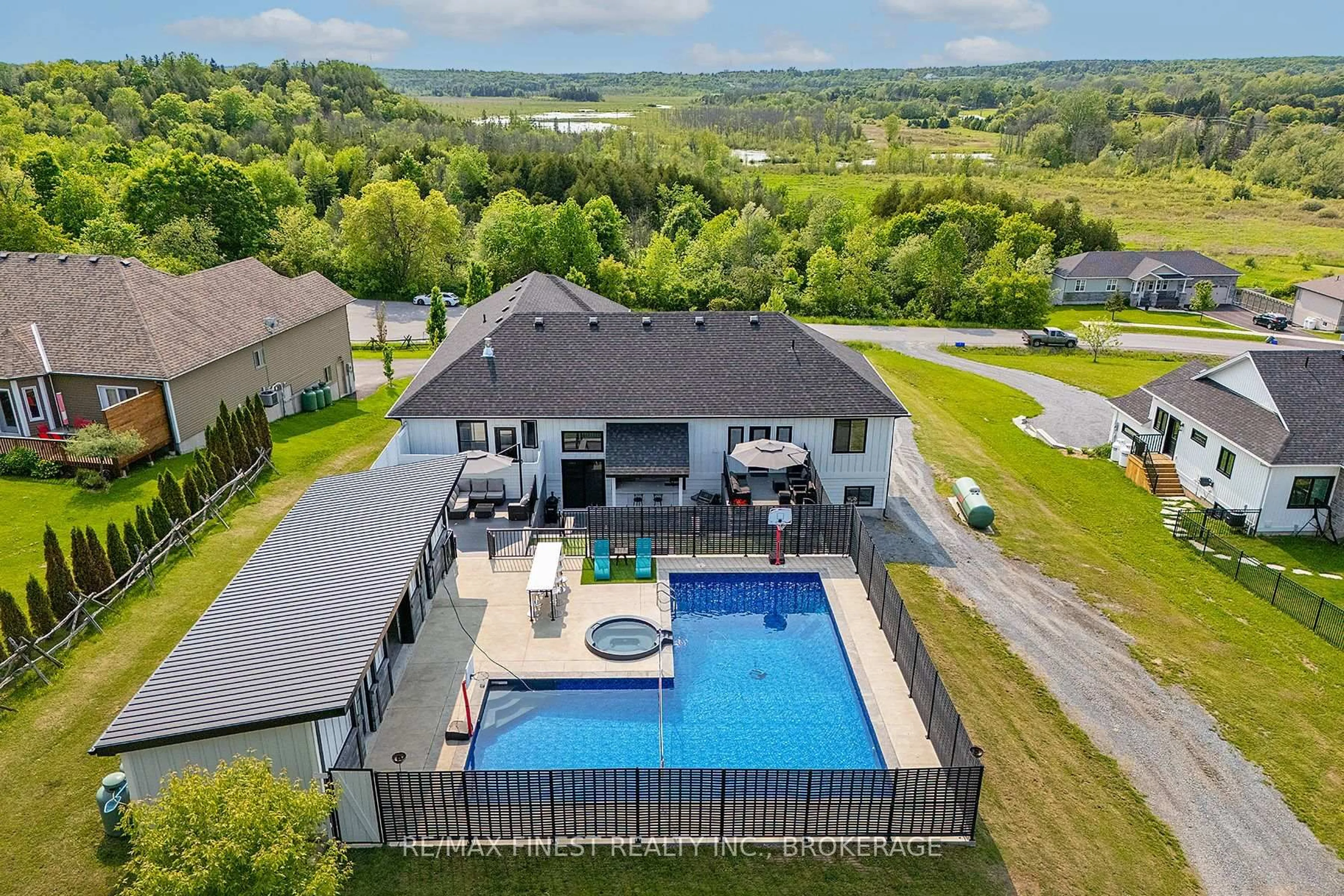A pic from outside/outdoor area/front of a property/back of a property/a pic from drone, water/lake/river/ocean view for 181 Morgan Dr, Sydenham Ontario K0H 2T0