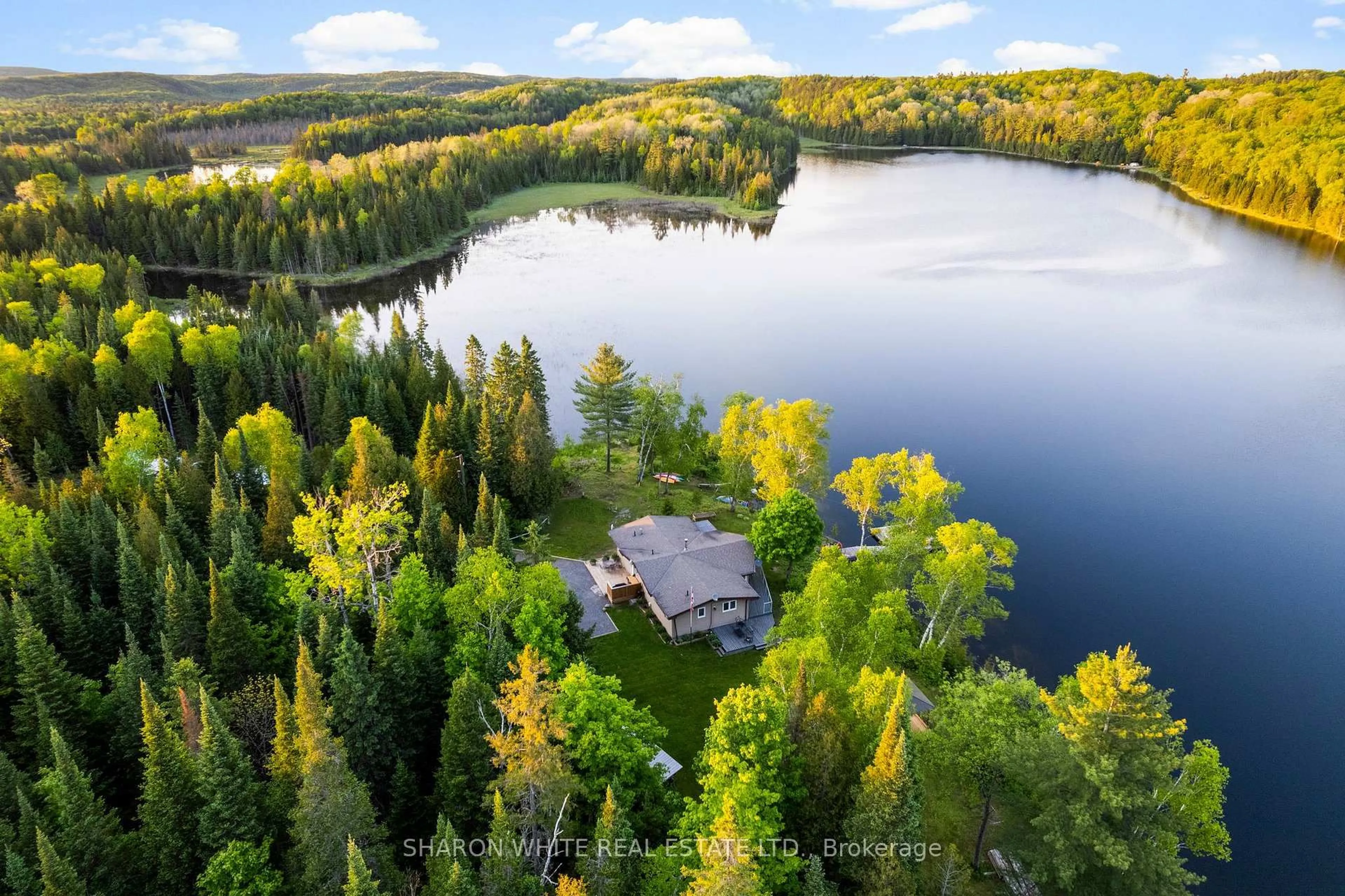 A pic from outside/outdoor area/front of a property/back of a property/a pic from drone, water/lake/river/ocean view for 44A Aryhart Lake Rd, Bancroft Ontario K0L 1C0