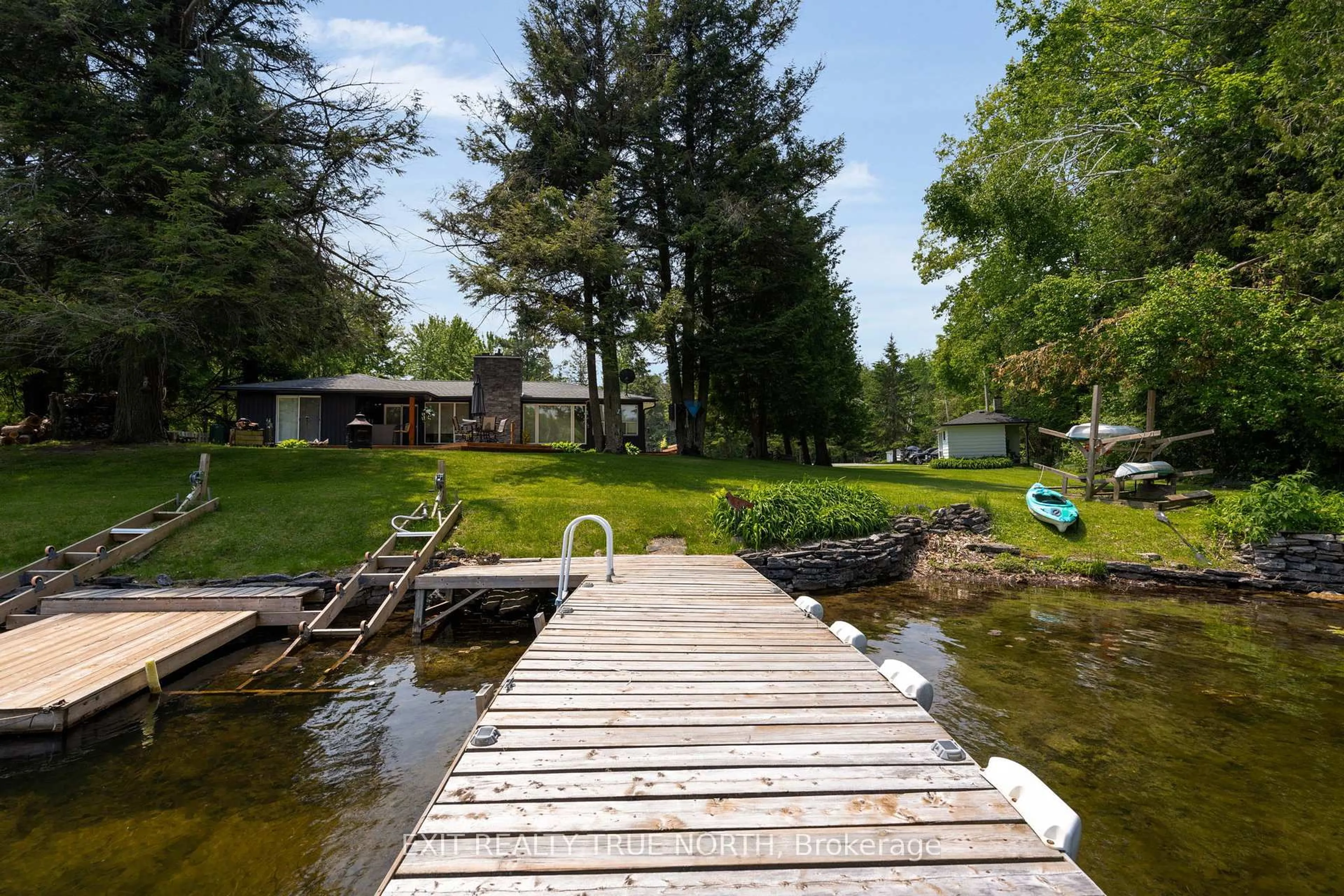 Patio, water/lake/river/ocean view for 22 Cardinal Dr, Kawartha Lakes Ontario K0M 2T0