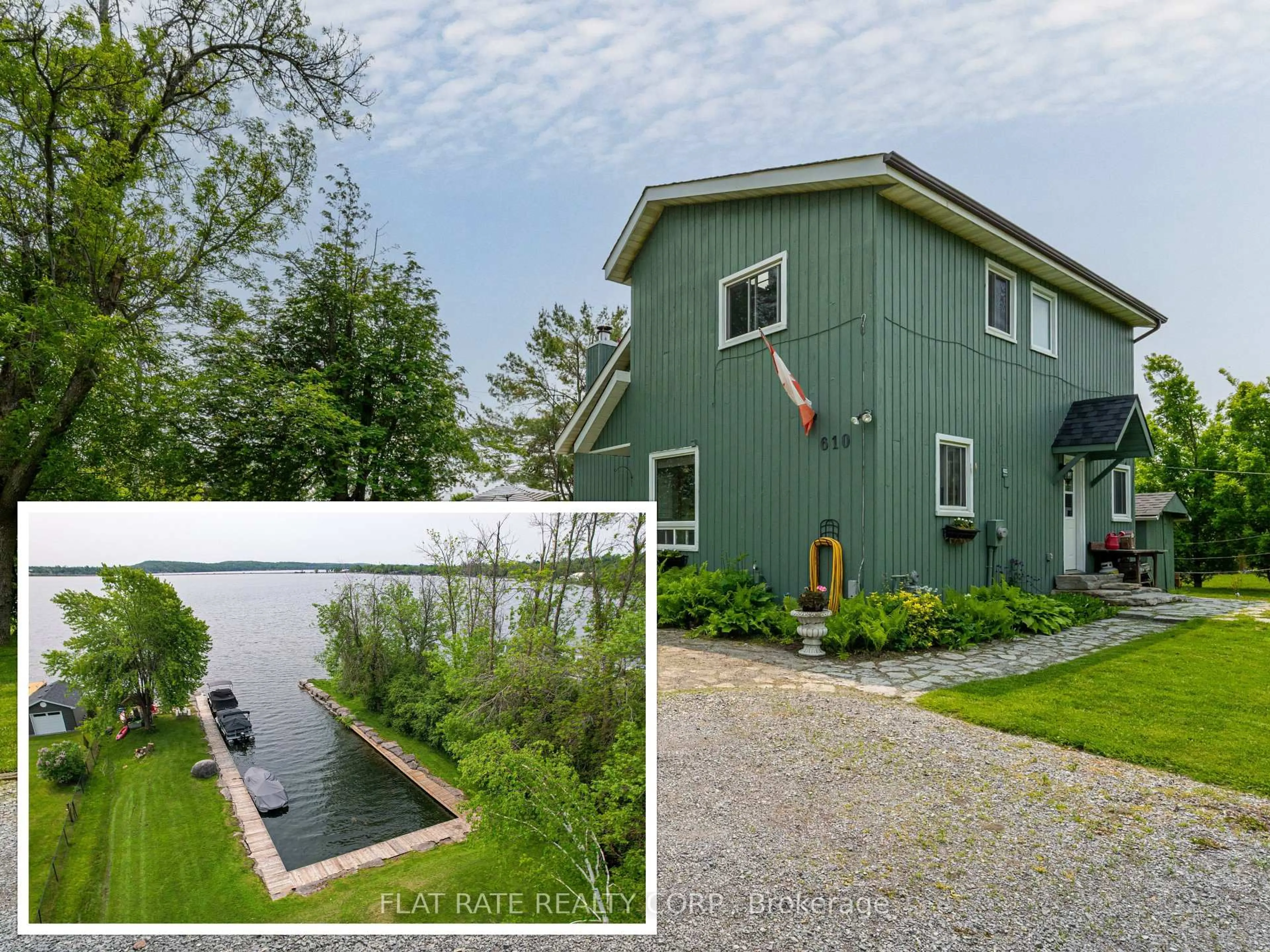 A pic from outside/outdoor area/front of a property/back of a property/a pic from drone, water/lake/river/ocean view for 610 Brick Rd, Selwyn Ontario K0L 1T0