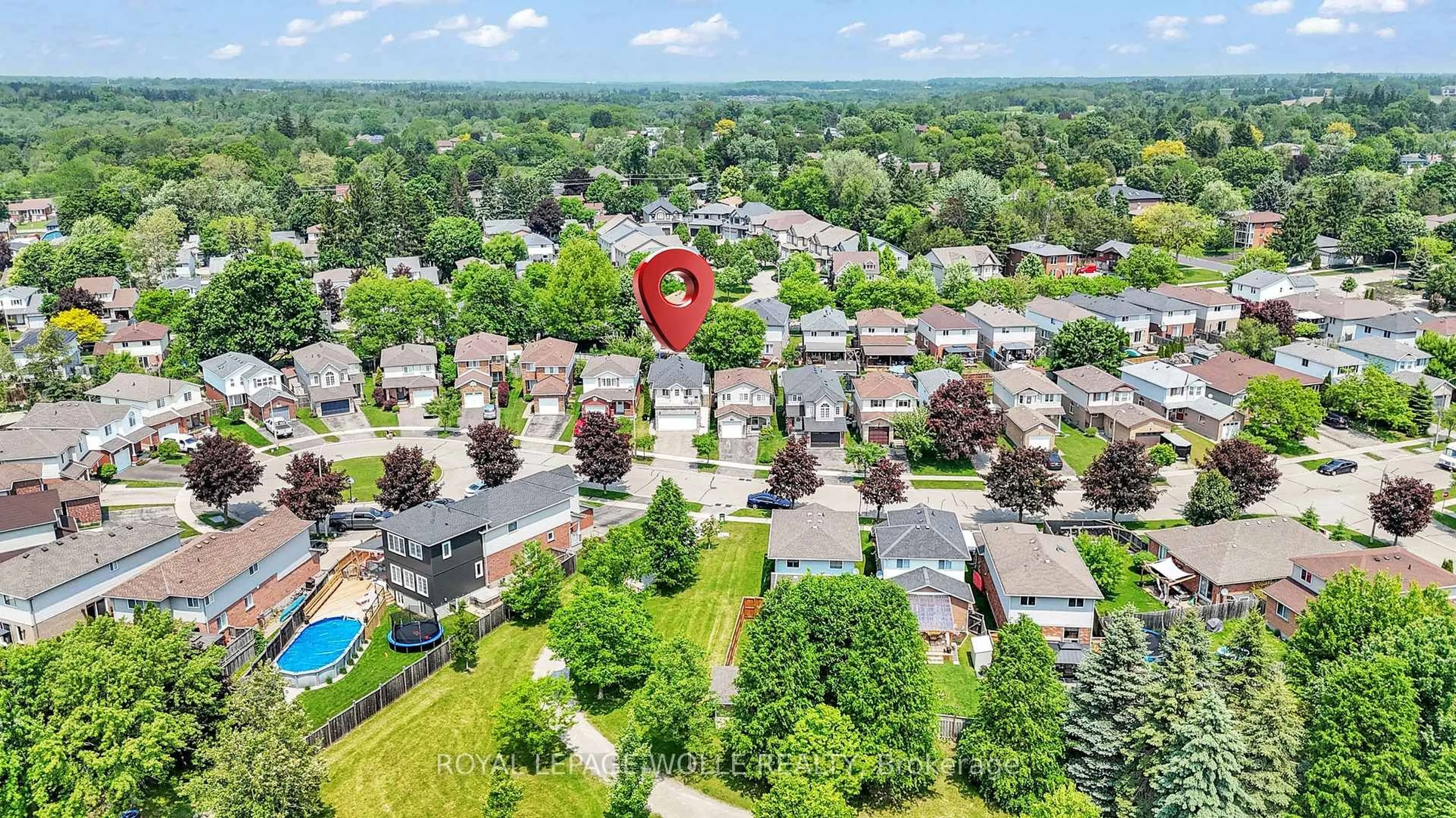 A pic from outside/outdoor area/front of a property/back of a property/a pic from drone, unknown for 50 Inge Crt, Kitchener Ontario N2K 3V7
