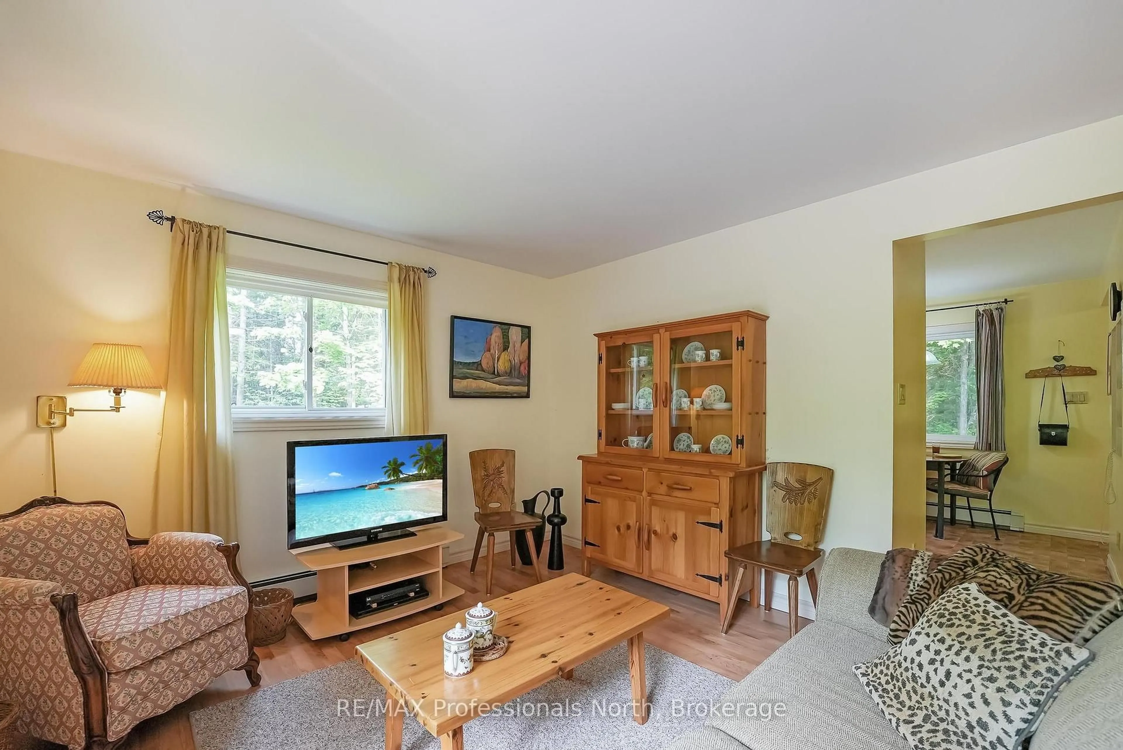 Living room with furniture, wood/laminate floor for 3072 Gelert Rd, Minden Hills Ontario K0M 2K0