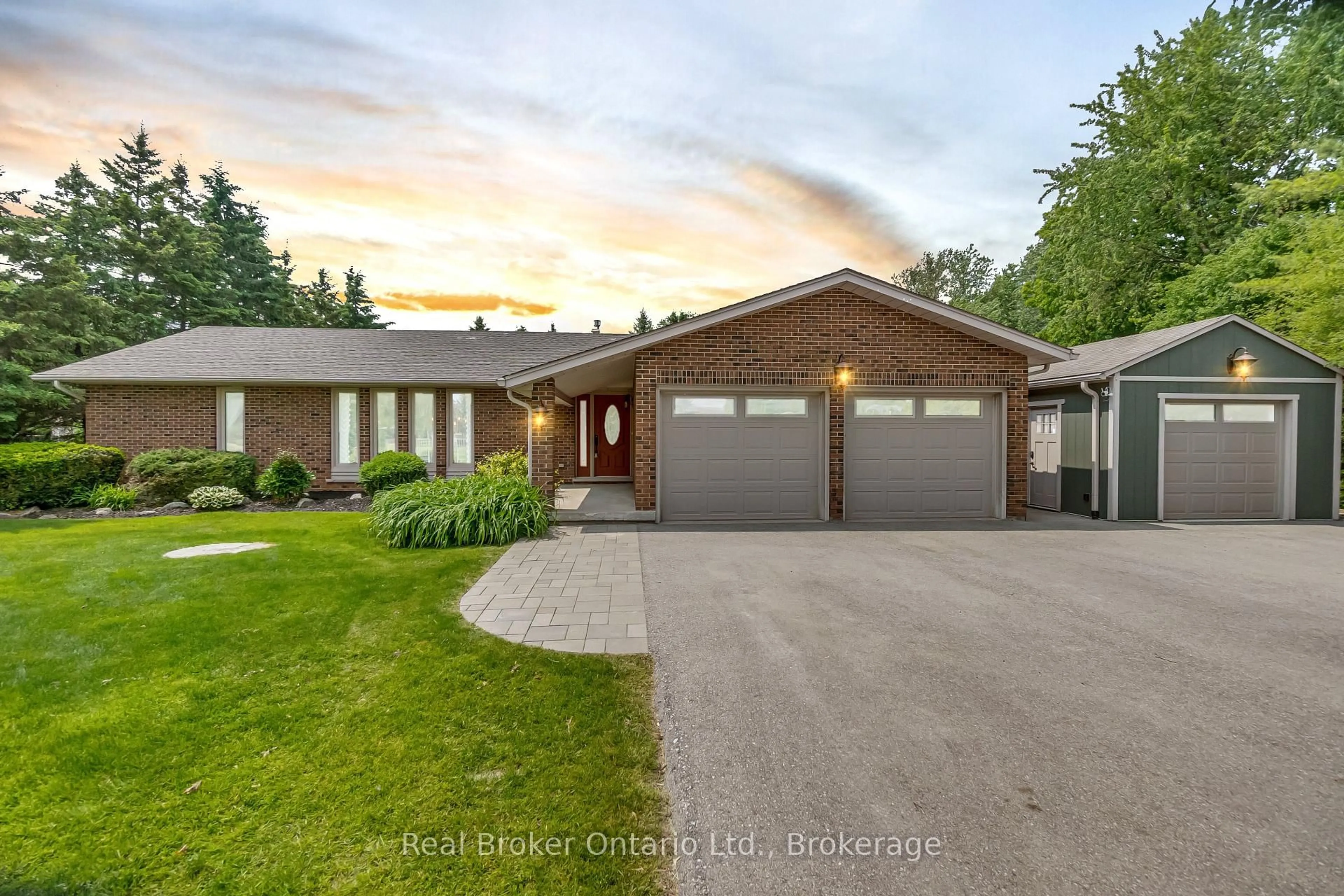 Home with brick exterior material, street for 7220 Wellington 51 Rd, Guelph/Eramosa Ontario N0B 1B0