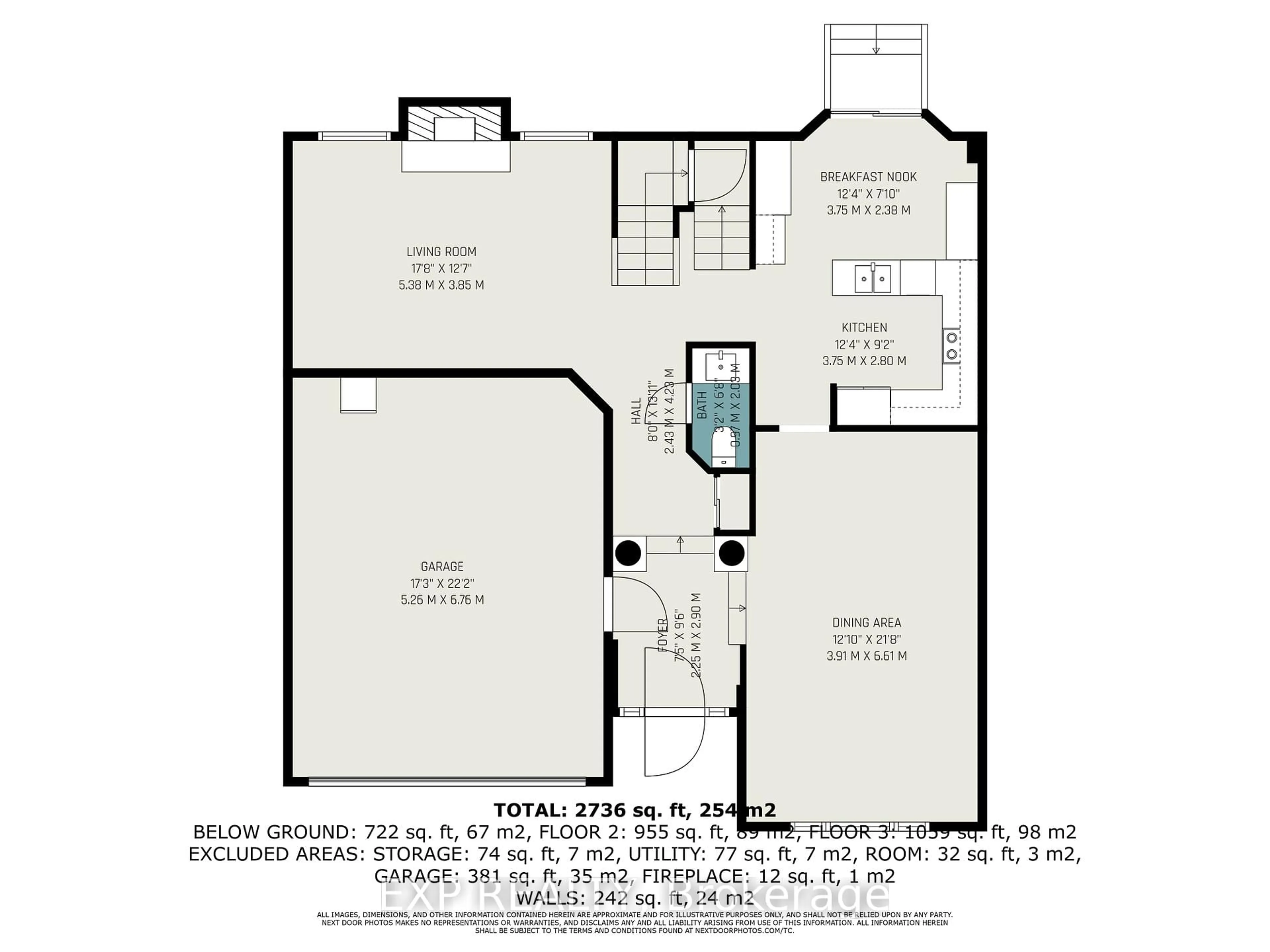 Floor plan for 324 Stoneway Dr, Ottawa Ontario K2G 6G8
