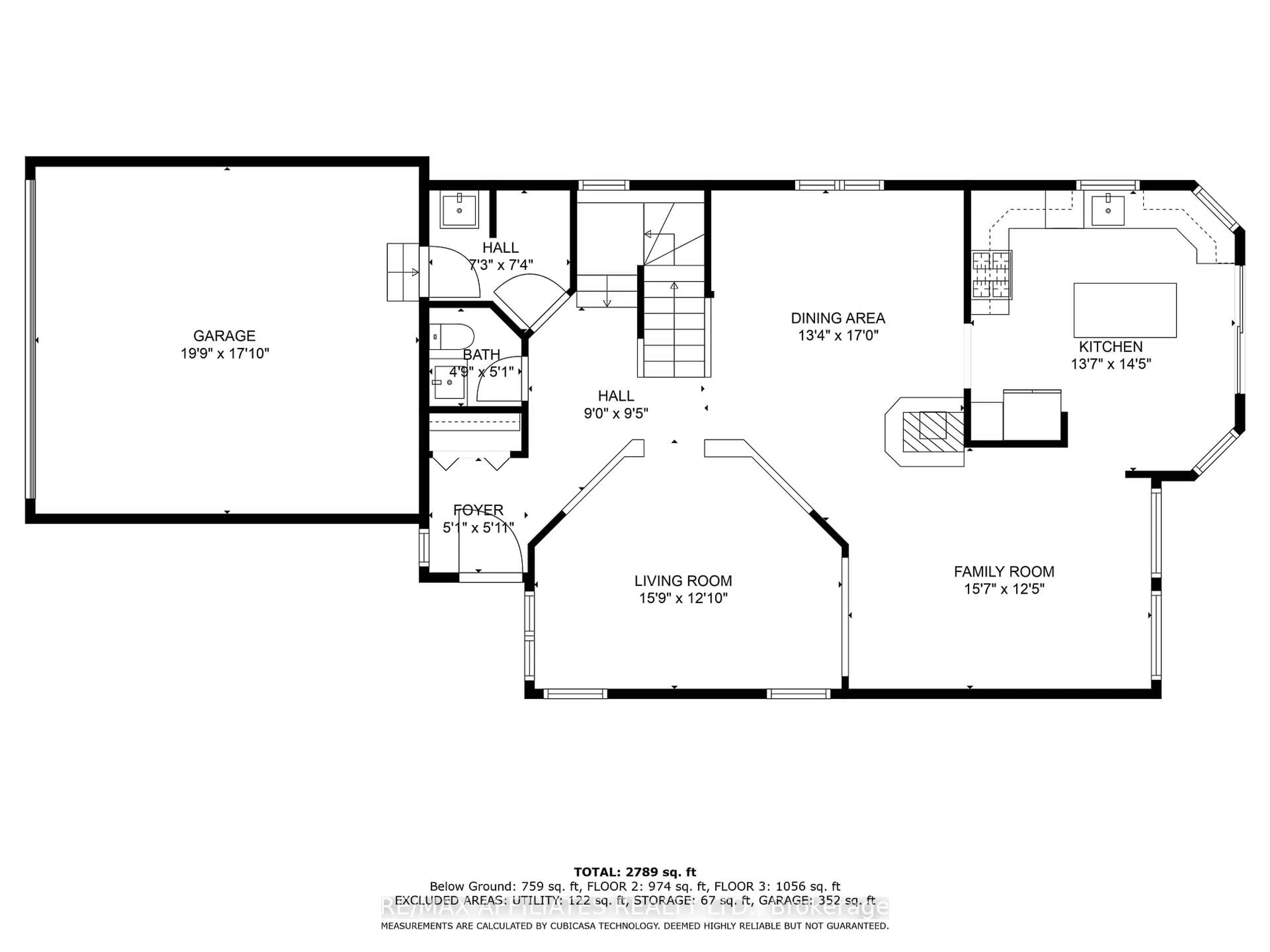 Floor plan for 34 Catterick Cres, Ottawa Ontario K2K 3M5