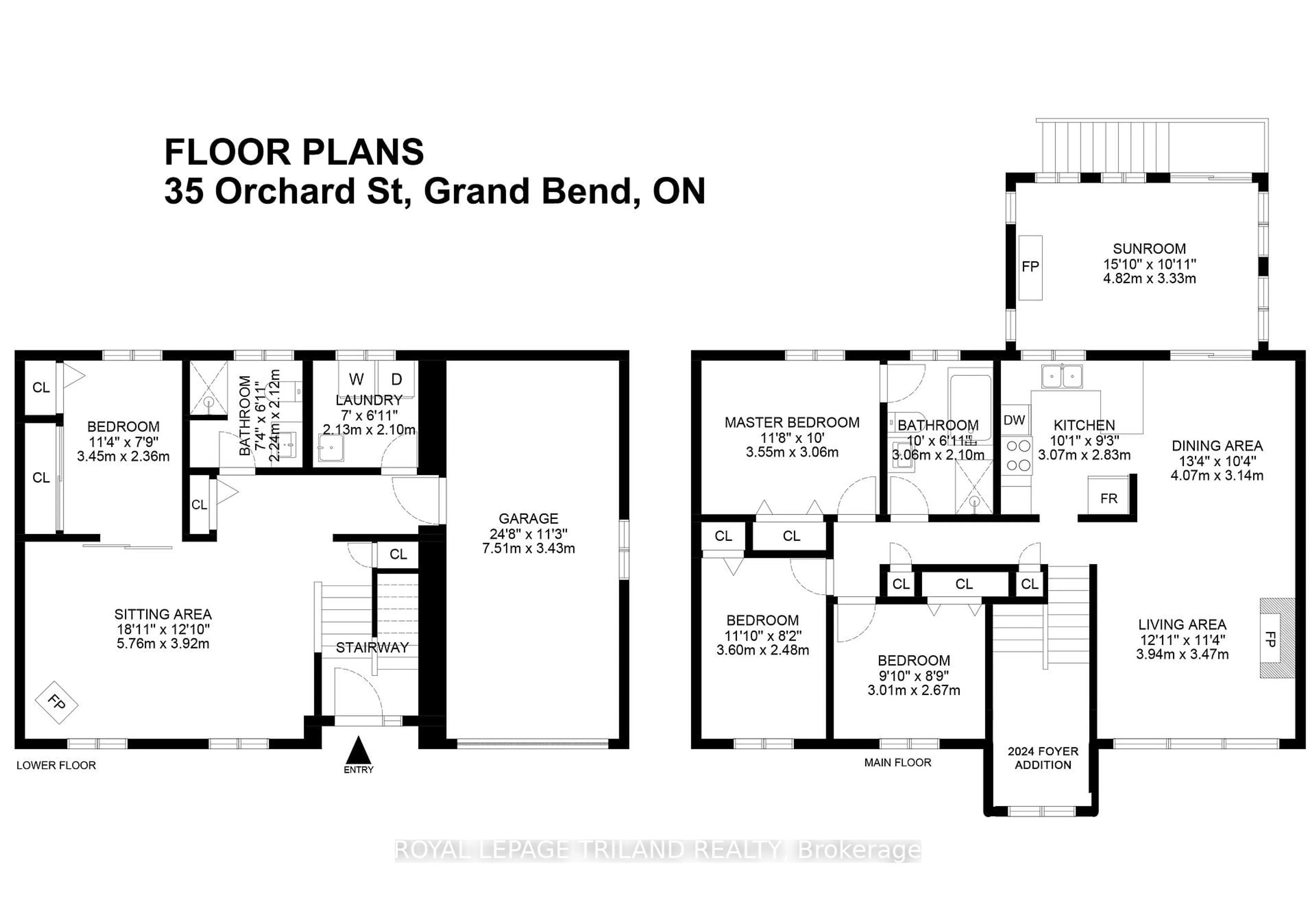Floor plan for 35 Orchard Rd, Lambton Shores Ontario N0M 1T0