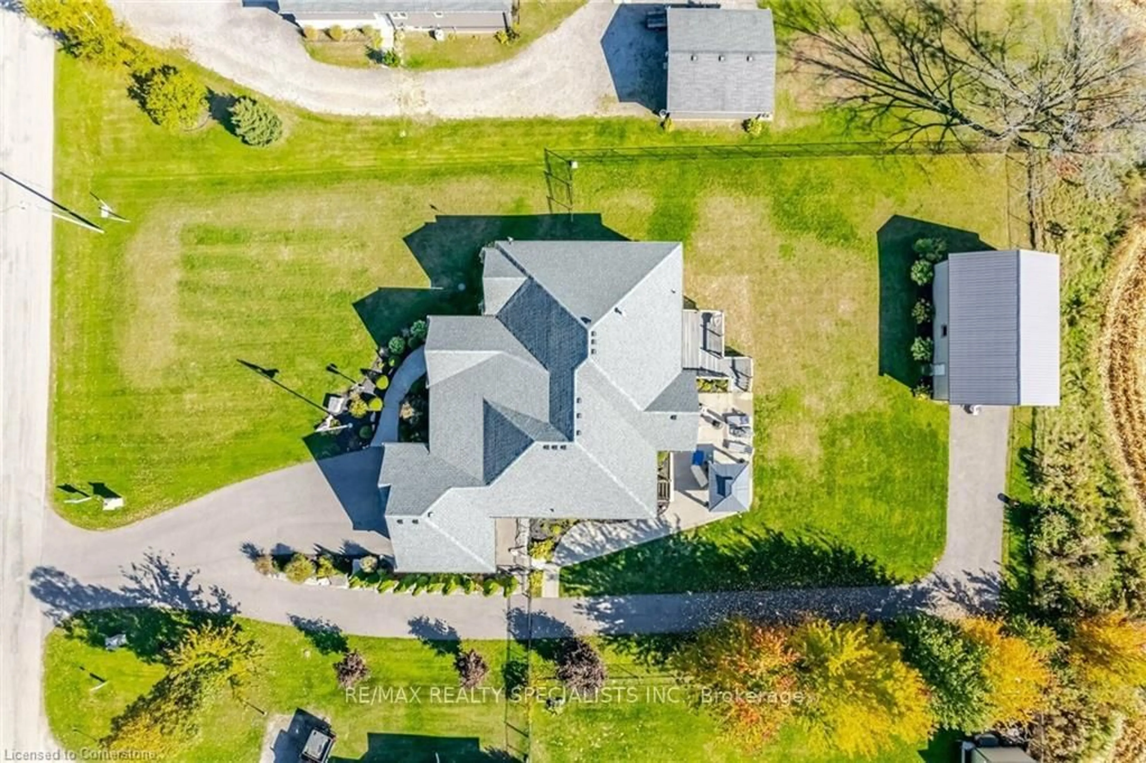 A pic from outside/outdoor area/front of a property/back of a property/a pic from drone, street for 339 Sixth Concession Rd, Brant Ontario N0E 1B0