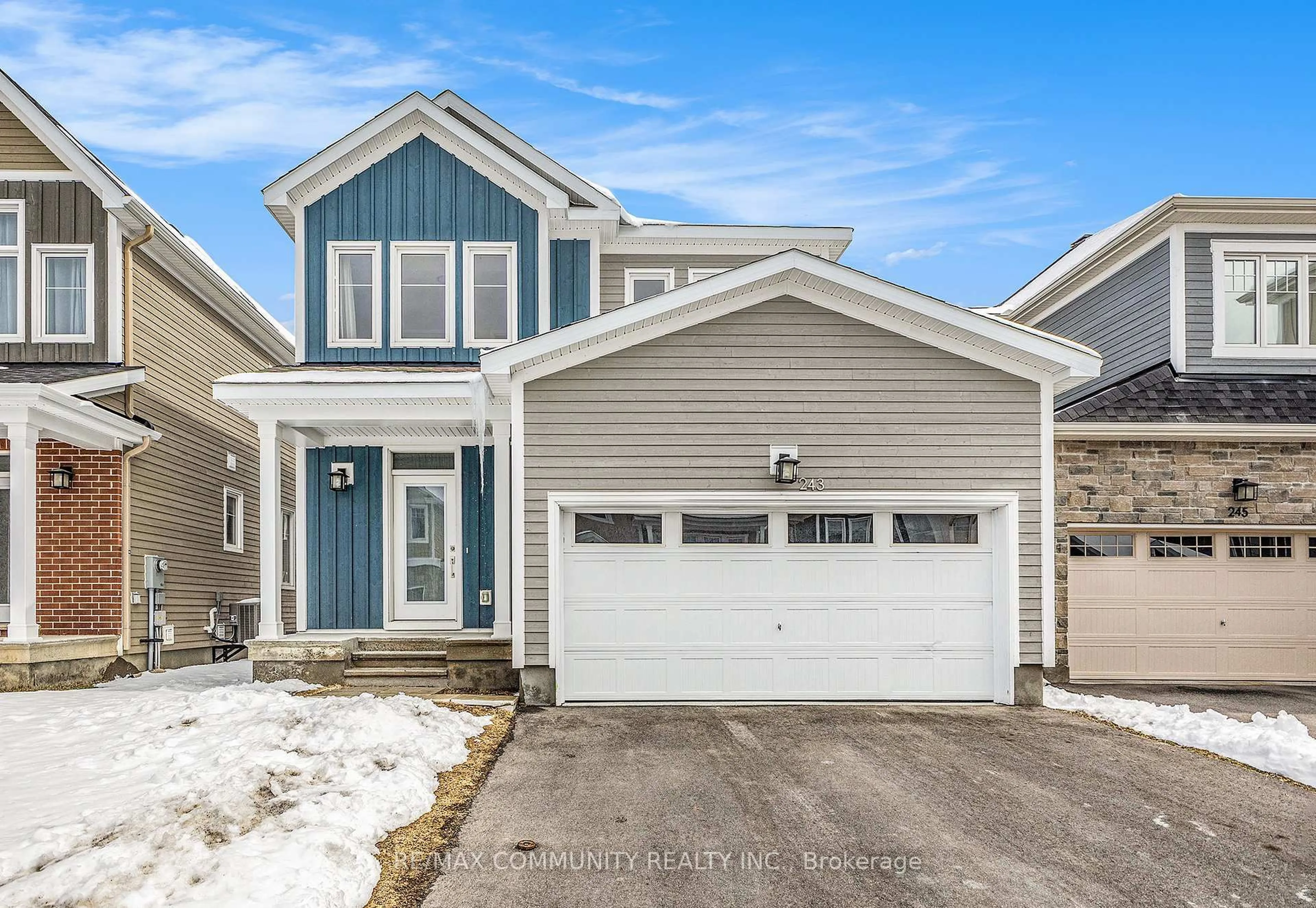 Home with vinyl exterior material, street for 243 Pursuit Terr, Richmond Ontario K0A 2Z0