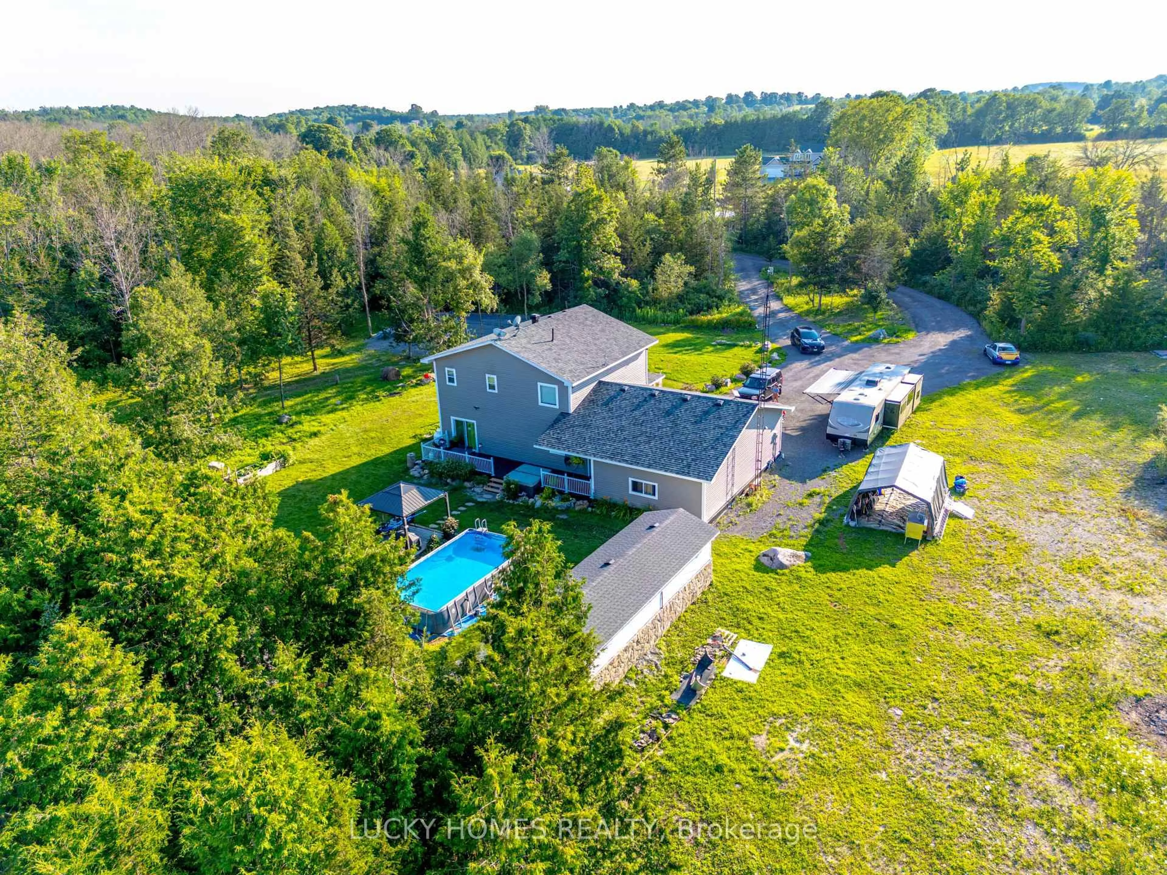 A pic from outside/outdoor area/front of a property/back of a property/a pic from drone, water/lake/river/ocean view for 2916 Shannonville Rd, Tyendinaga Ontario K0K 2V0