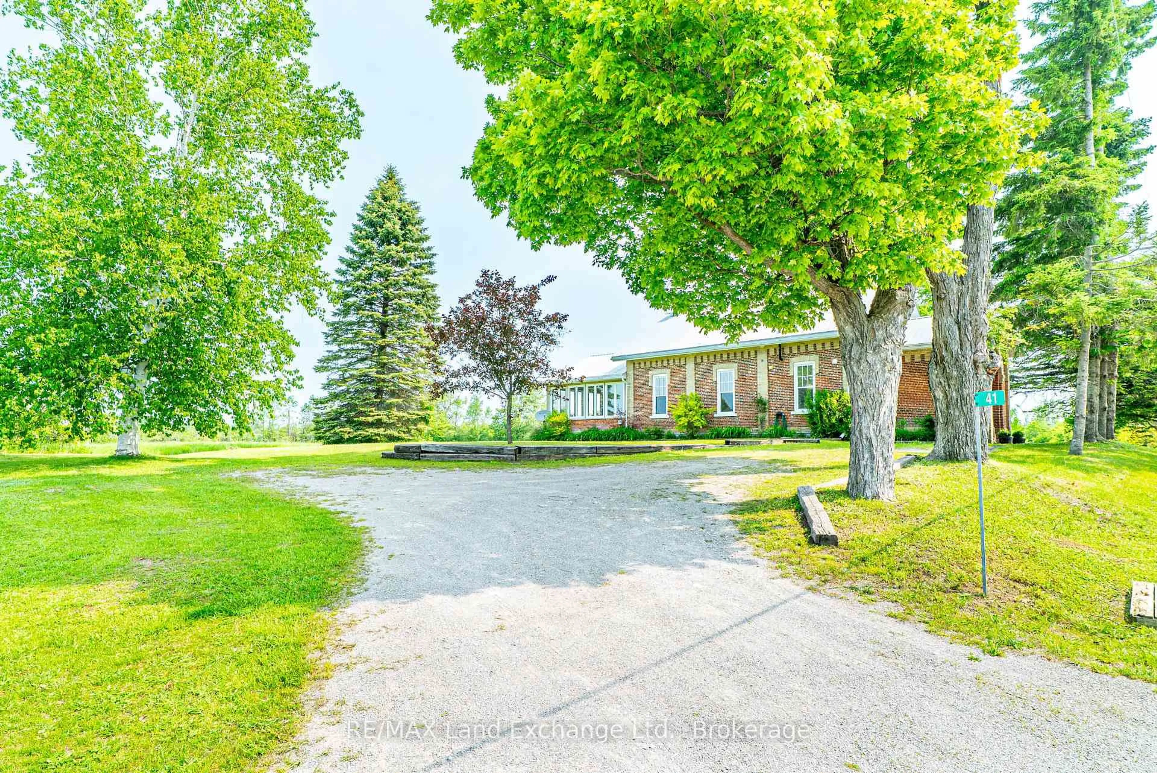A pic from outside/outdoor area/front of a property/back of a property/a pic from drone, street for 41 School Rd, Kawartha Lakes Ontario K0M 2B0