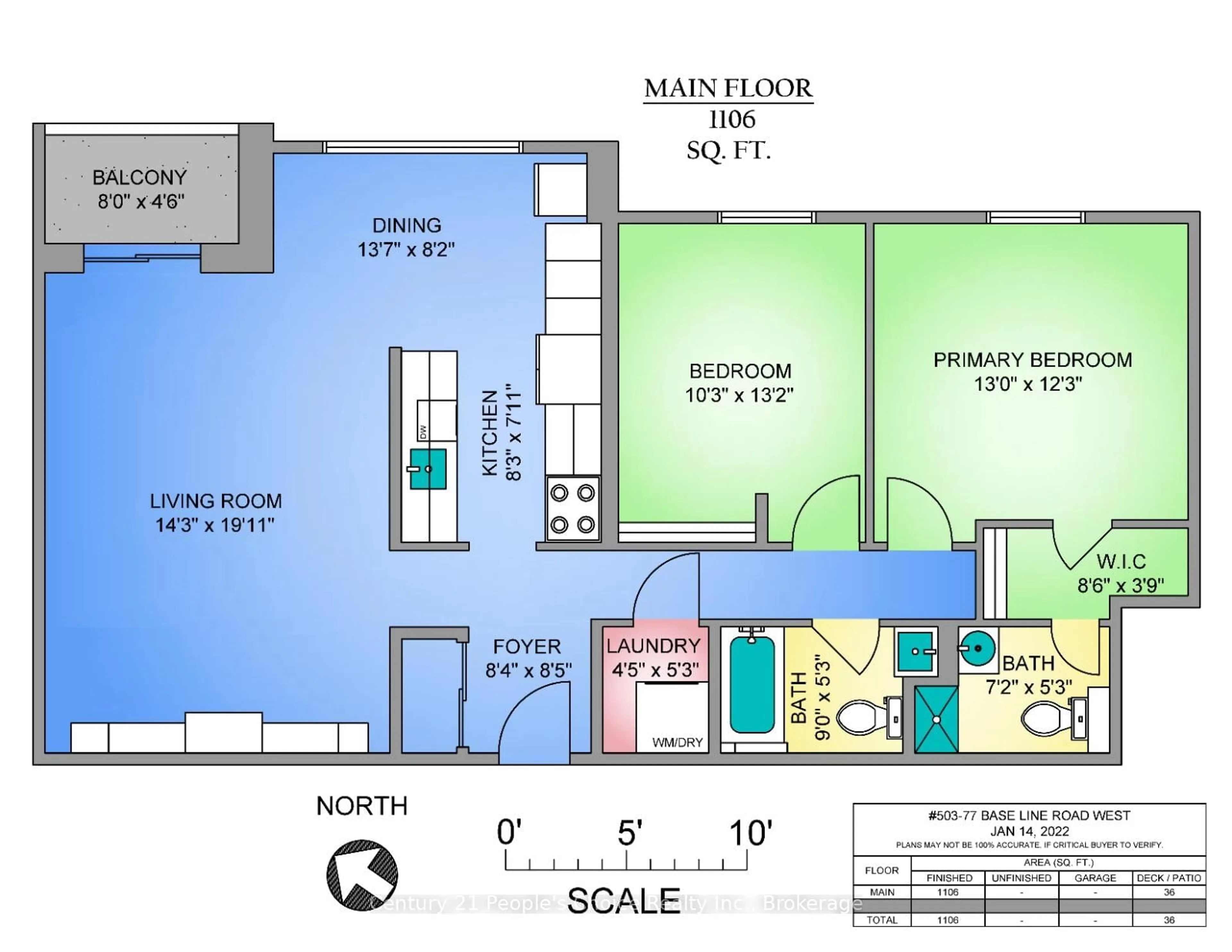 Floor plan for 77 Base Line Rd #503, London South Ontario N6J 1V5