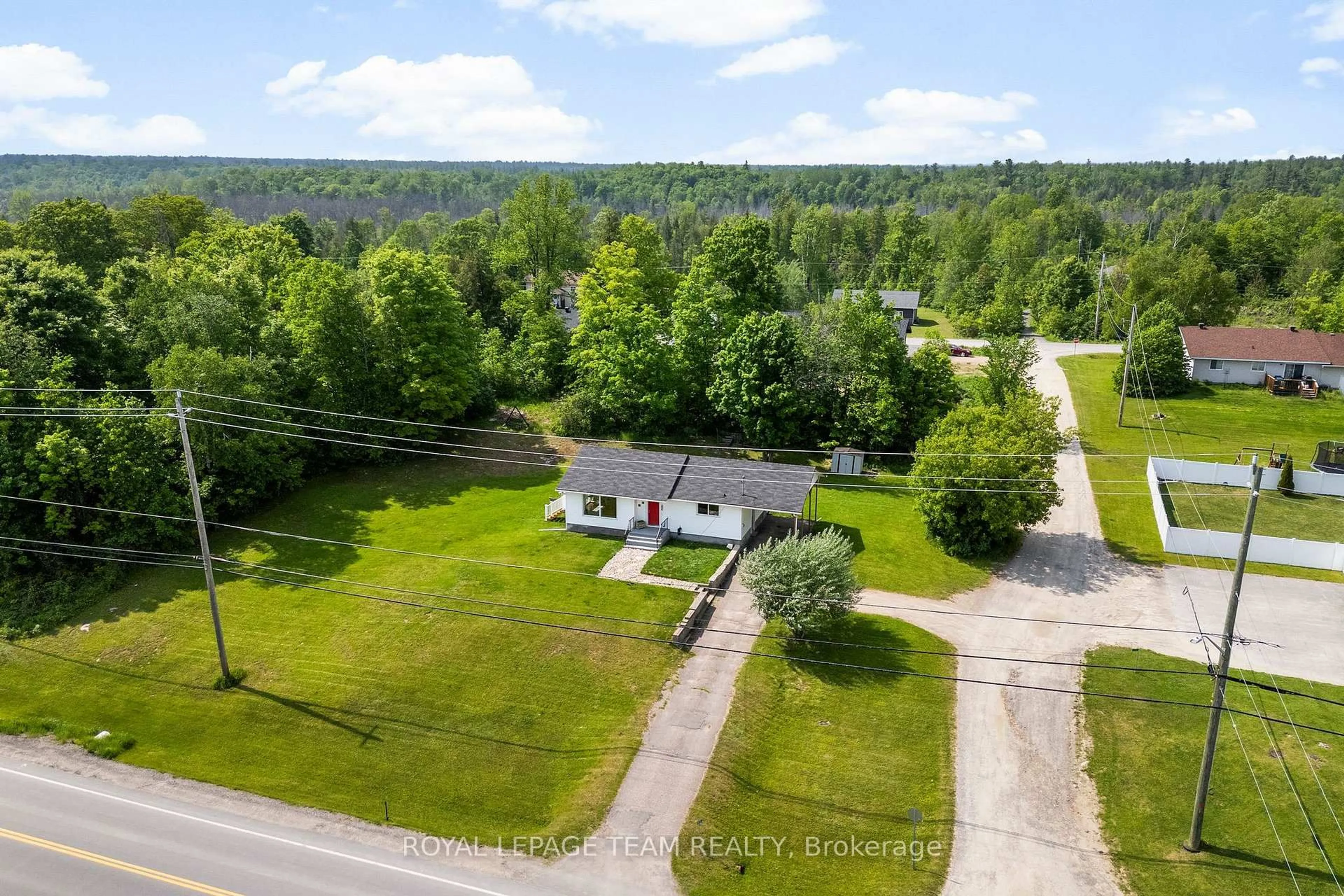 A pic from outside/outdoor area/front of a property/back of a property/a pic from drone, water/lake/river/ocean view for 4872 Calabogie Rd, Calabogie Ontario K0J 1H0
