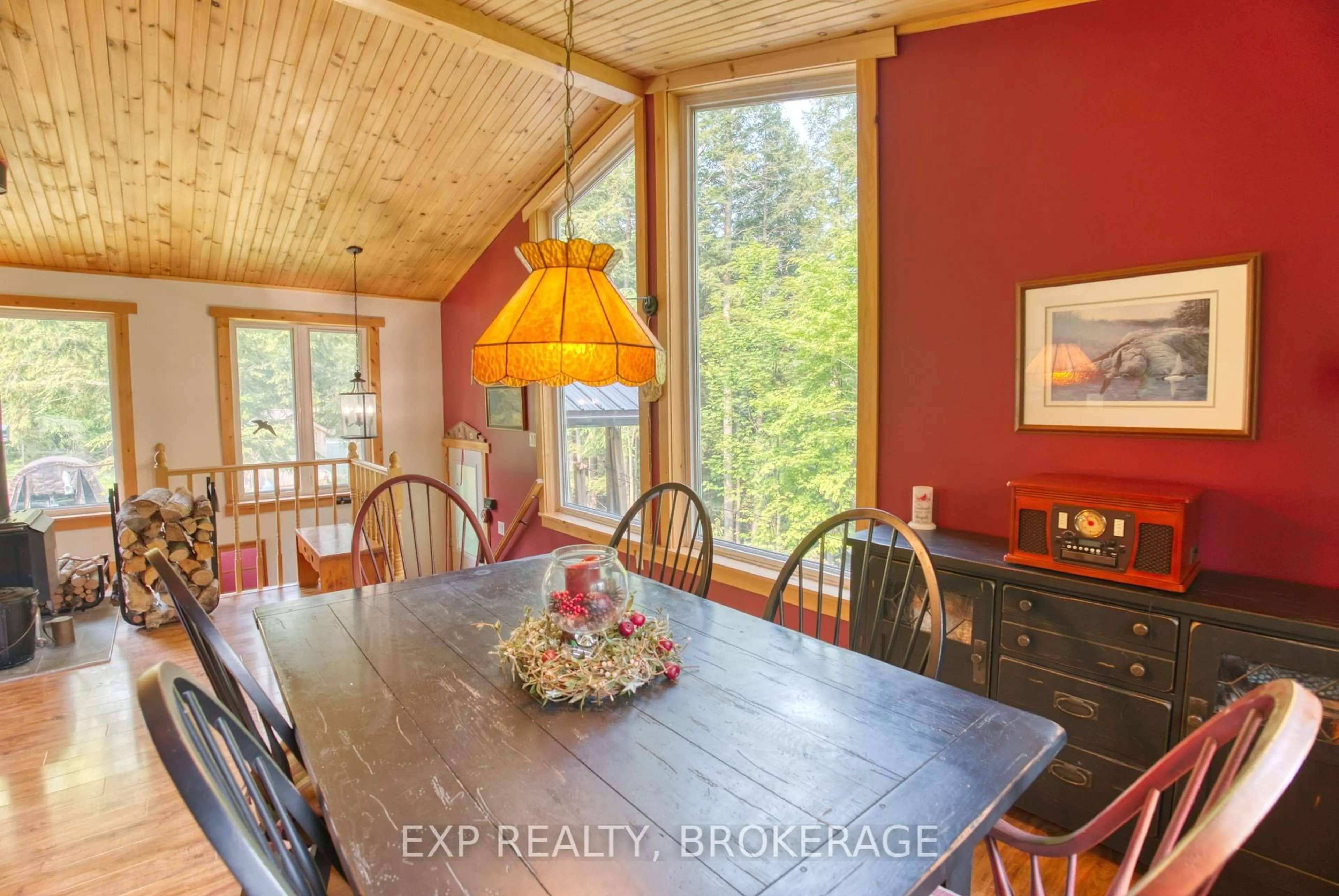 Dining room, wood/laminate floor for 1191 Rock Lake Rd, Maberly Ontario K0H 2B0