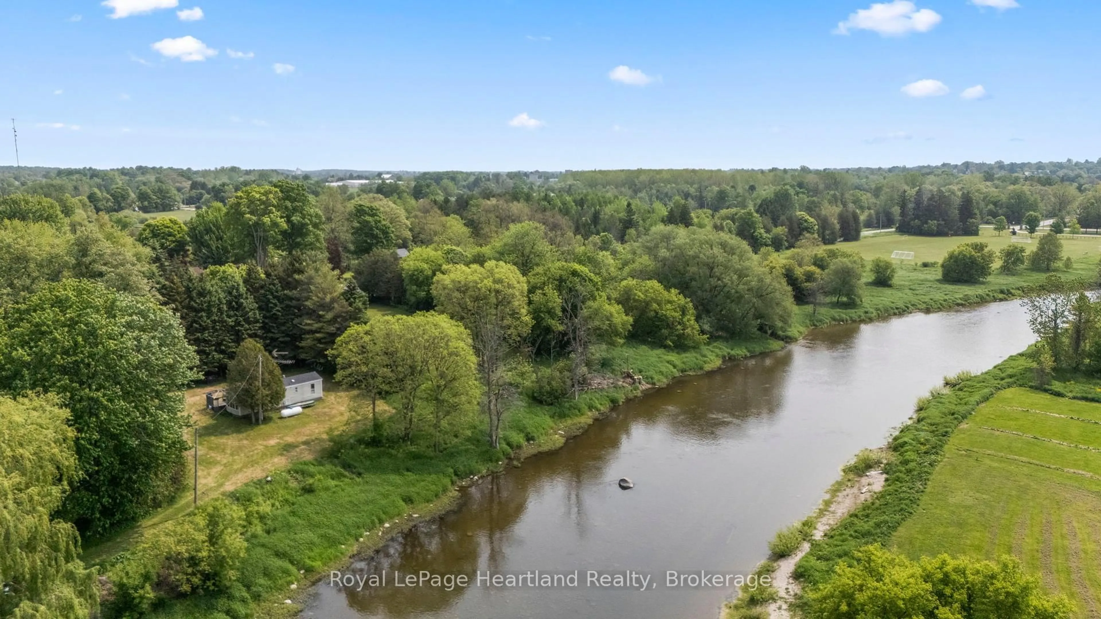 A pic from outside/outdoor area/front of a property/back of a property/a pic from drone, water/lake/river/ocean view for 260 Princess St, North Huron Ontario N0G 2W0