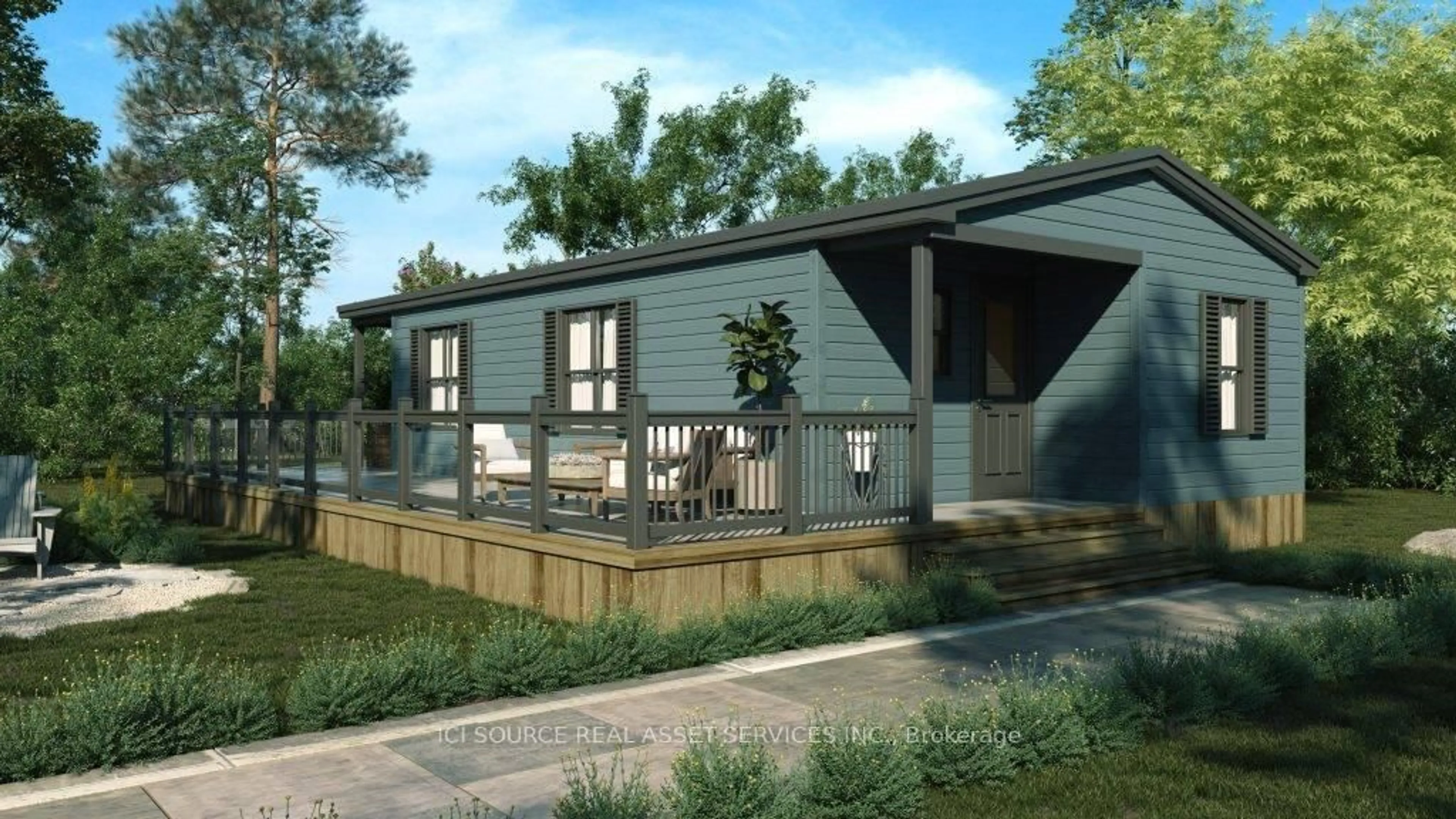 Home with vinyl exterior material, street for 1047 Bonnie Lake Camp Rd #MNB38, Bracebridge Ontario P1L 1W9