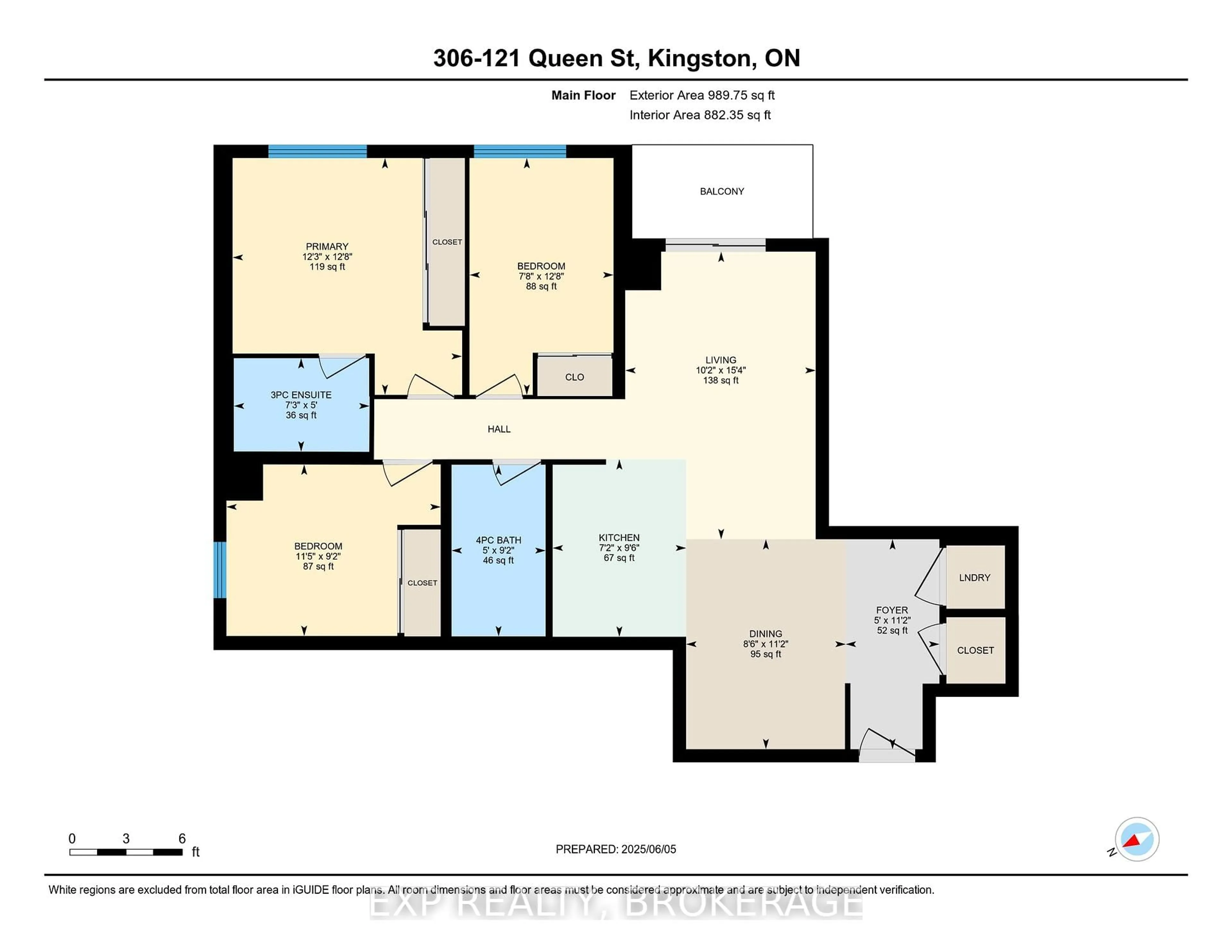Floor plan for 121 Queen St #306, Kingston Ontario K7K 0G6
