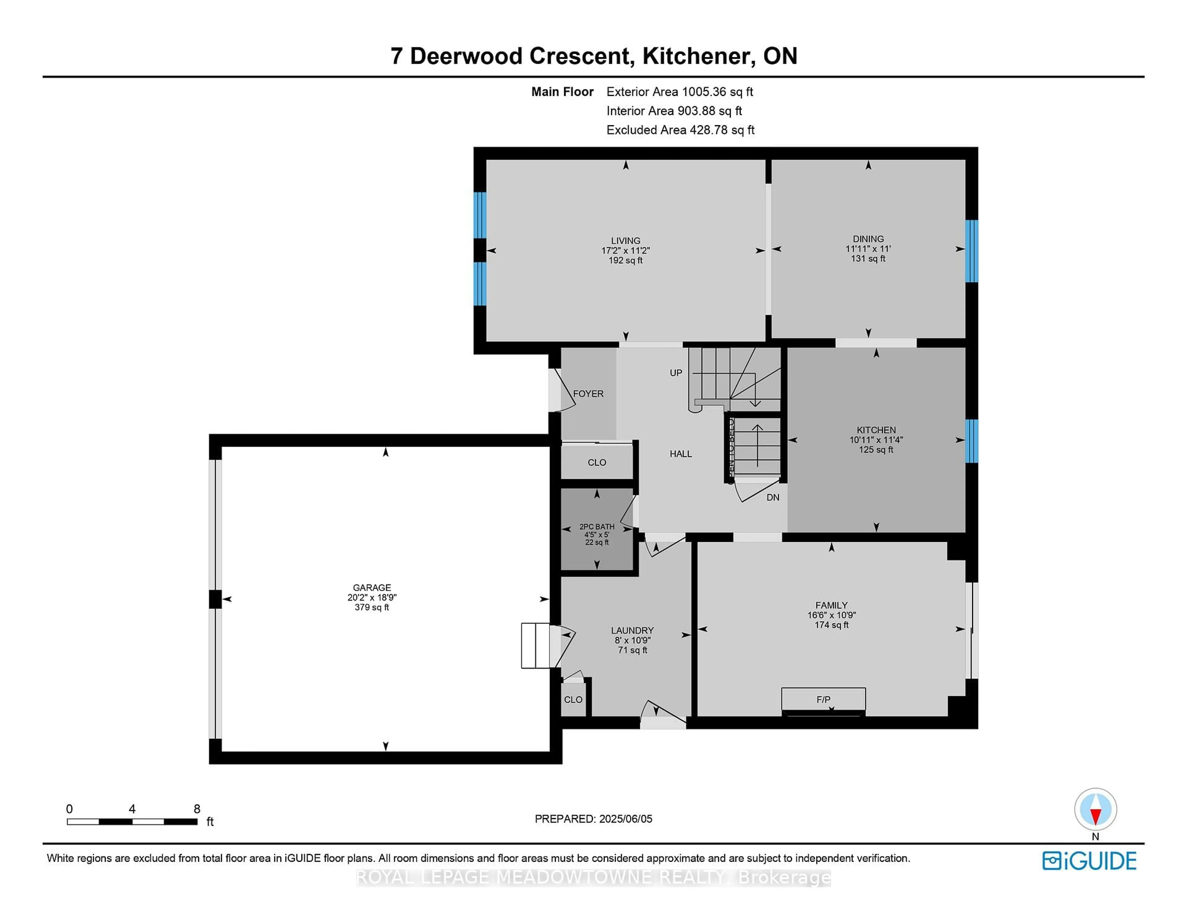 Floor plan for 7 Deerwood Cres, Kitchener Ontario N2N 1R4