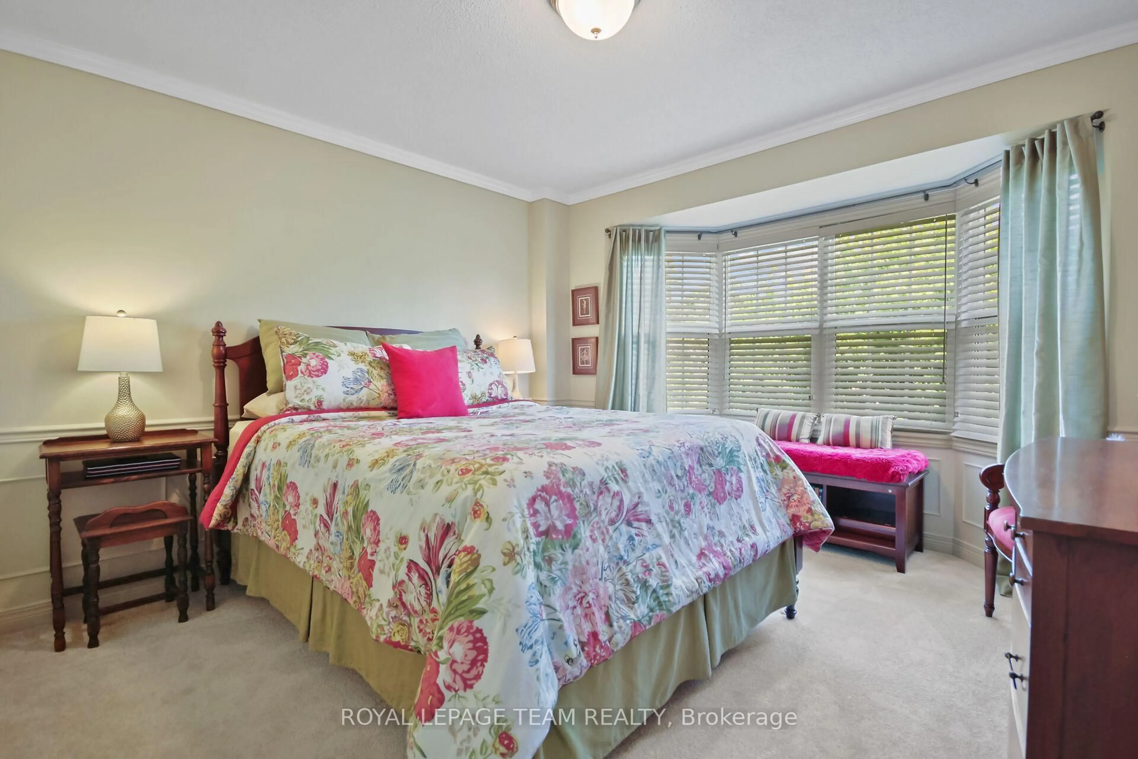 Bedroom with bed, carpet floor for 83 Hobin St, Stittsville Ontario K2S 1G8