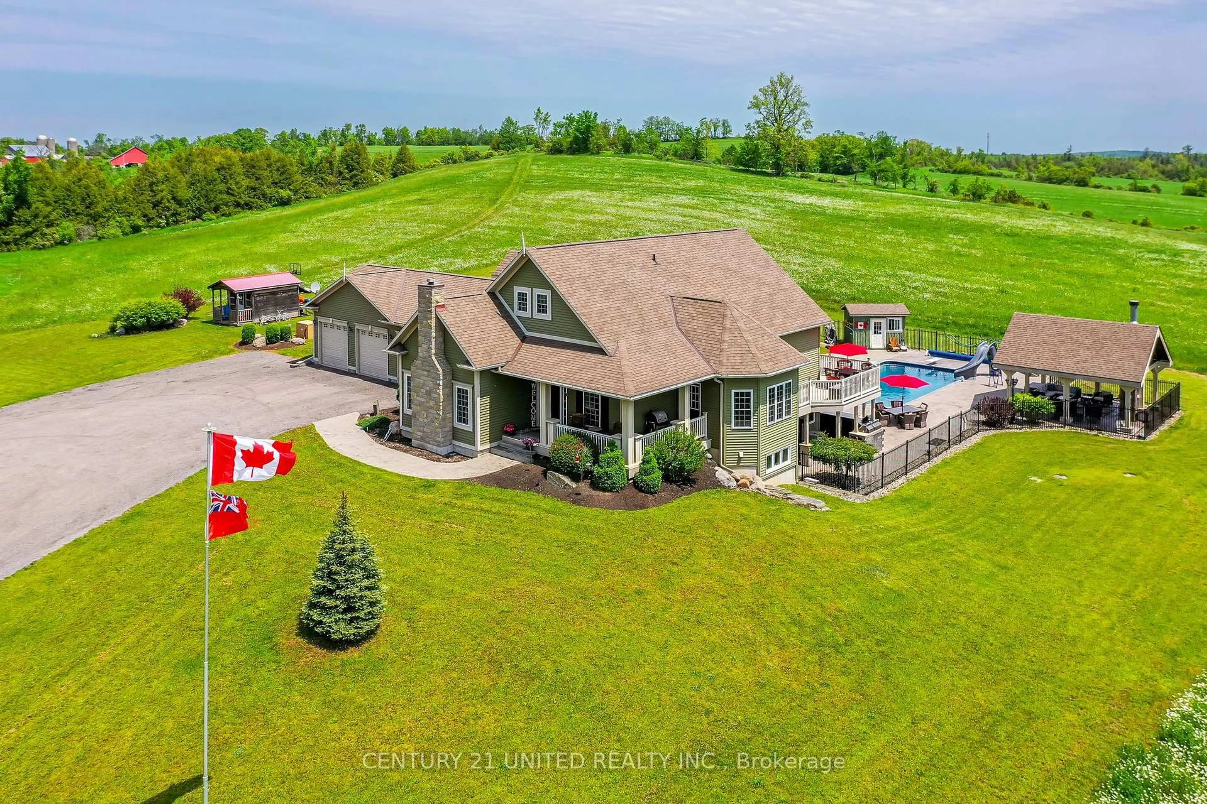 A pic from outside/outdoor area/front of a property/back of a property/a pic from drone, water/lake/river/ocean view for 5586 County Rd 2, Asphodel-Norwood Ontario K0L 1Y0
