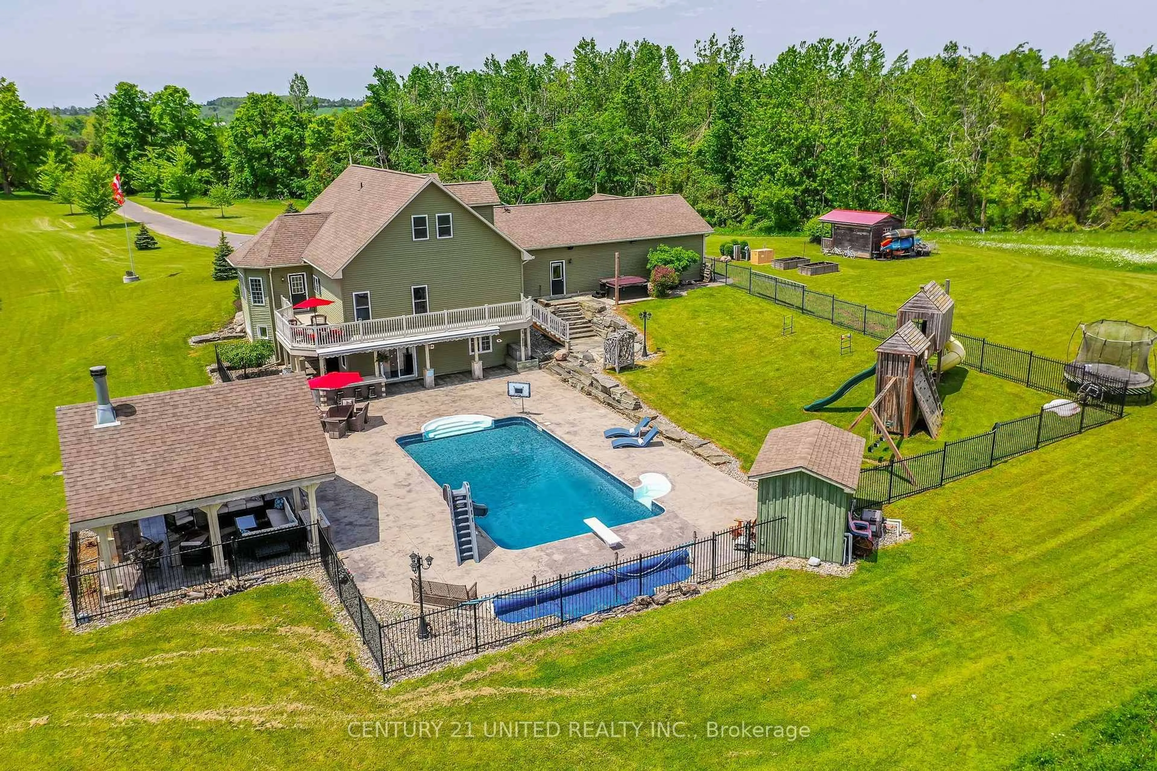 A pic from outside/outdoor area/front of a property/back of a property/a pic from drone, water/lake/river/ocean view for 5586 County Rd 2, Asphodel-Norwood Ontario K0L 1Y0