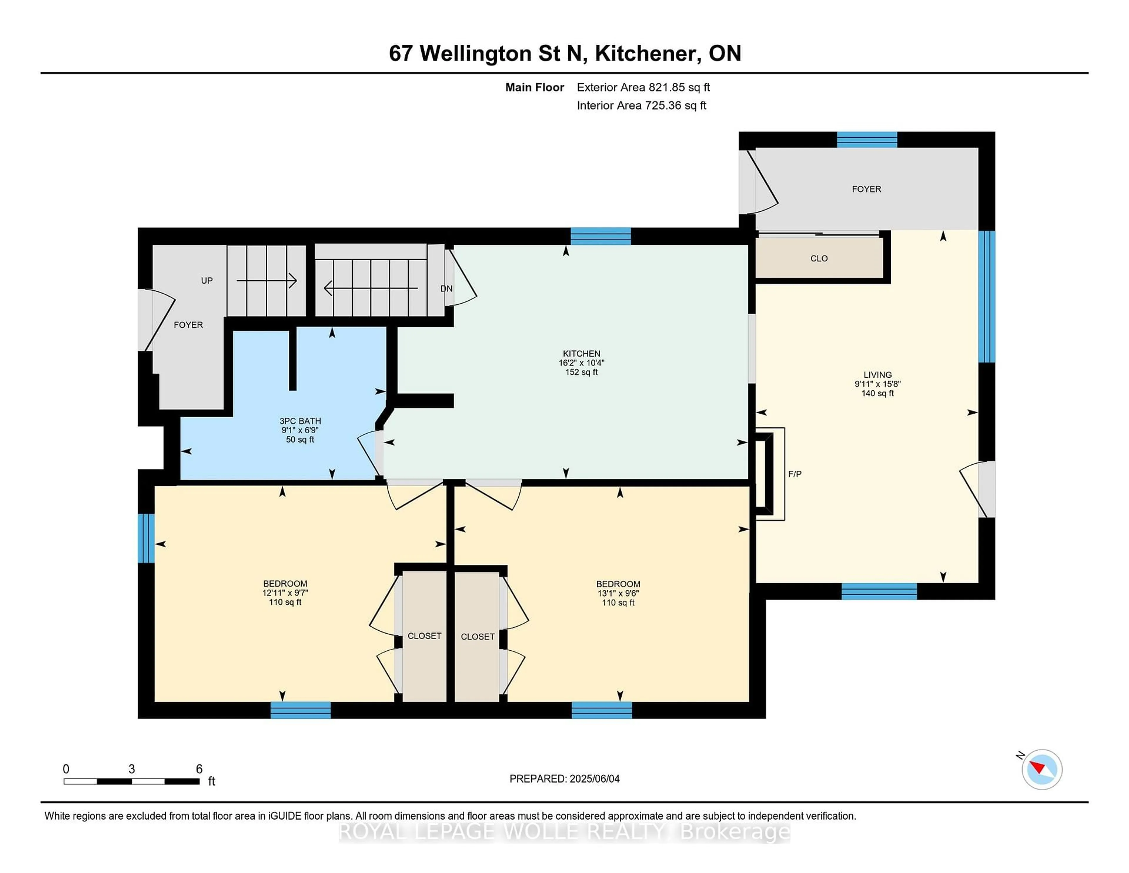 Floor plan for 67 Wellington St, Kitchener Ontario N2H 5J5