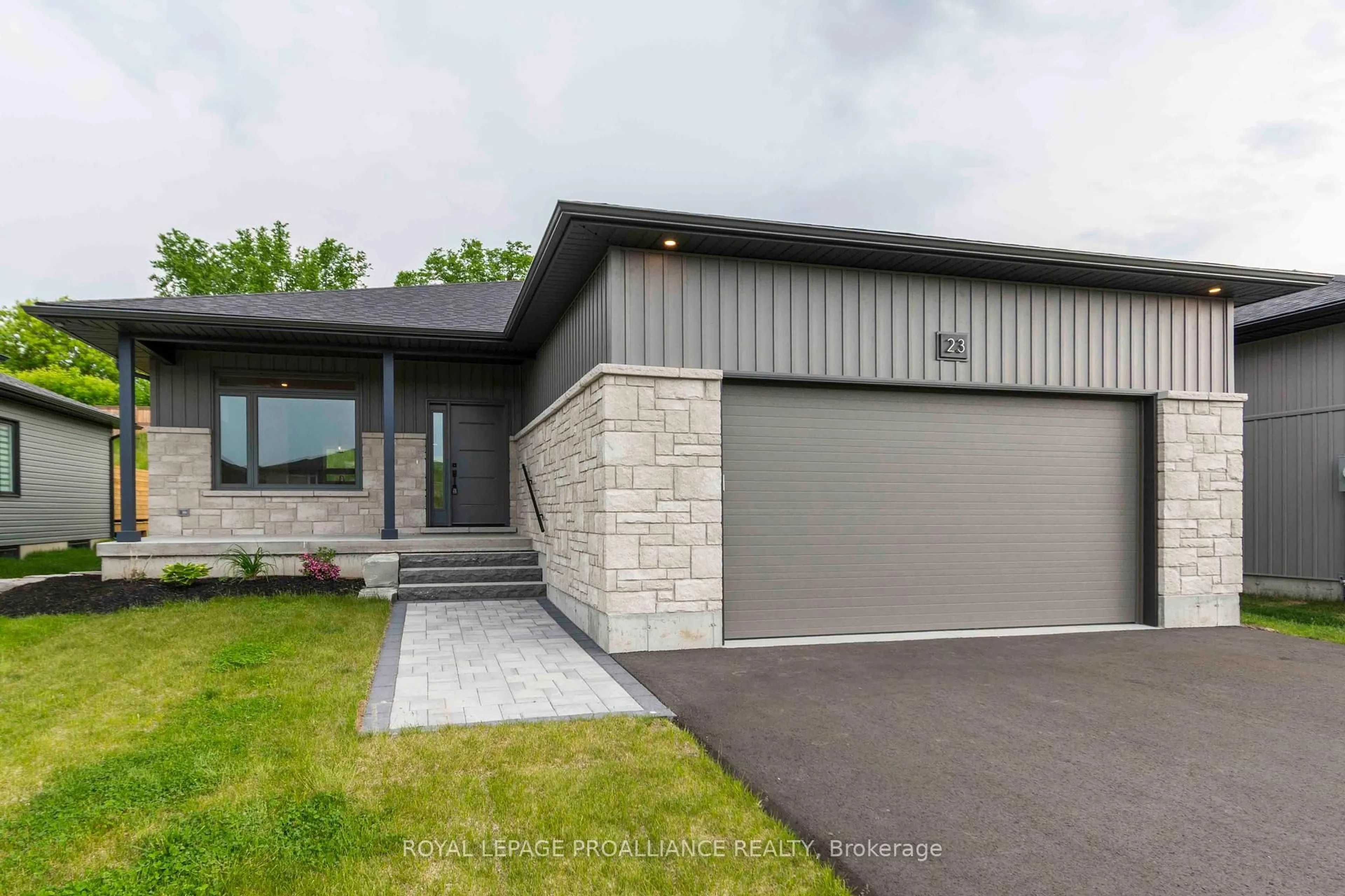 Home with vinyl exterior material, street for 23 Schmidt Way, Quinte West Ontario K8V 0L5