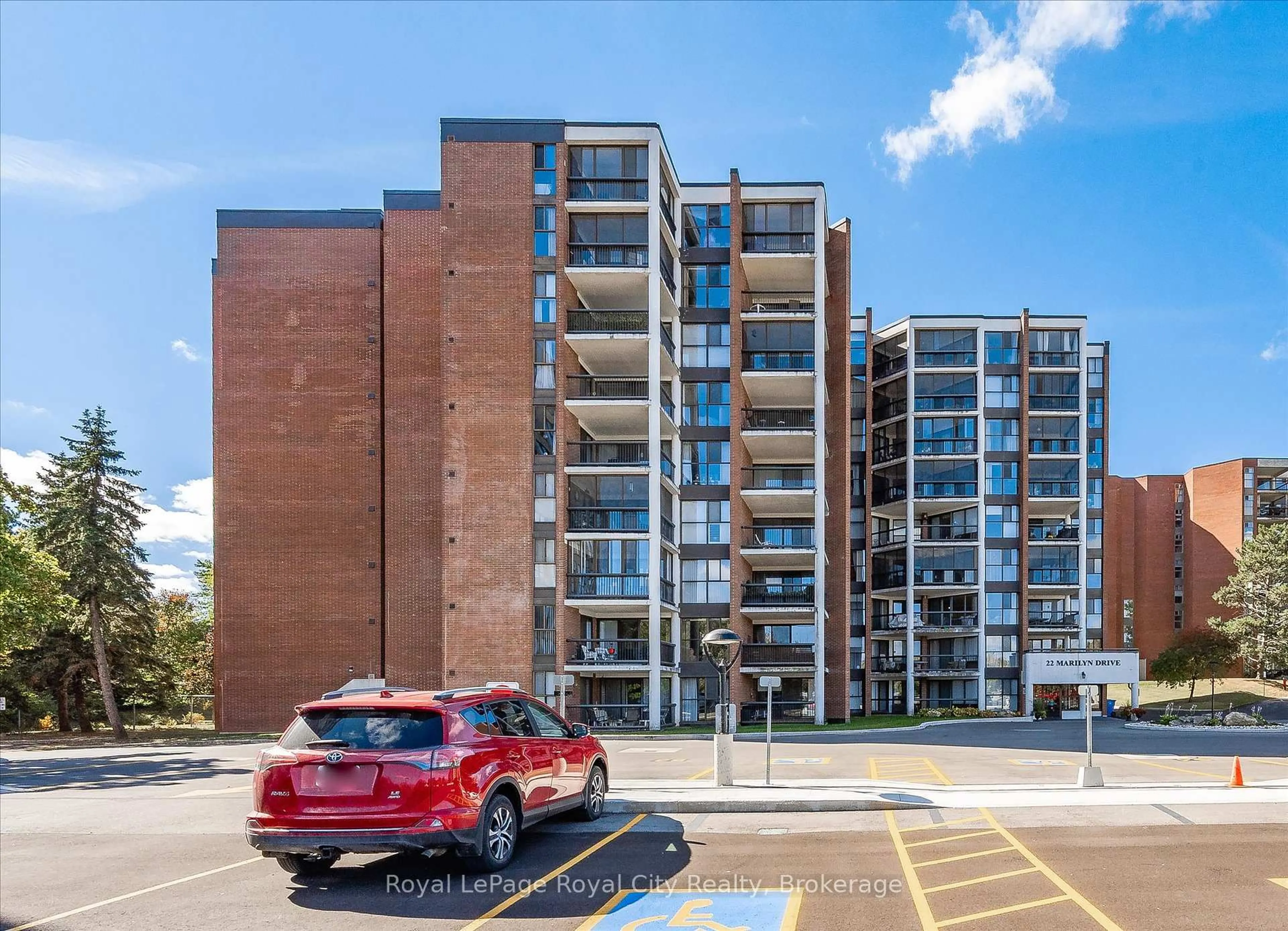 A pic from outside/outdoor area/front of a property/back of a property/a pic from drone, street for 22 Marilyn Dr #501, Guelph Ontario N1H 7T1