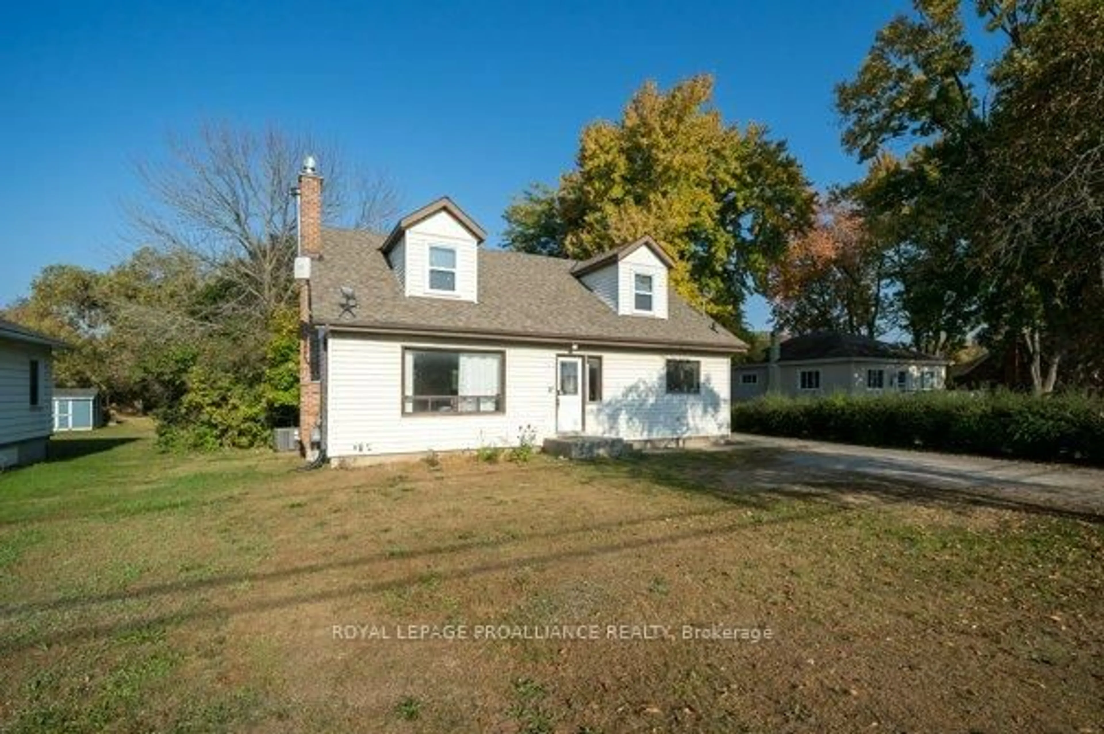 A pic from outside/outdoor area/front of a property/back of a property/a pic from drone, street for 722 Trenton-Frankford Rd, Quinte West Ontario K8V 5P6