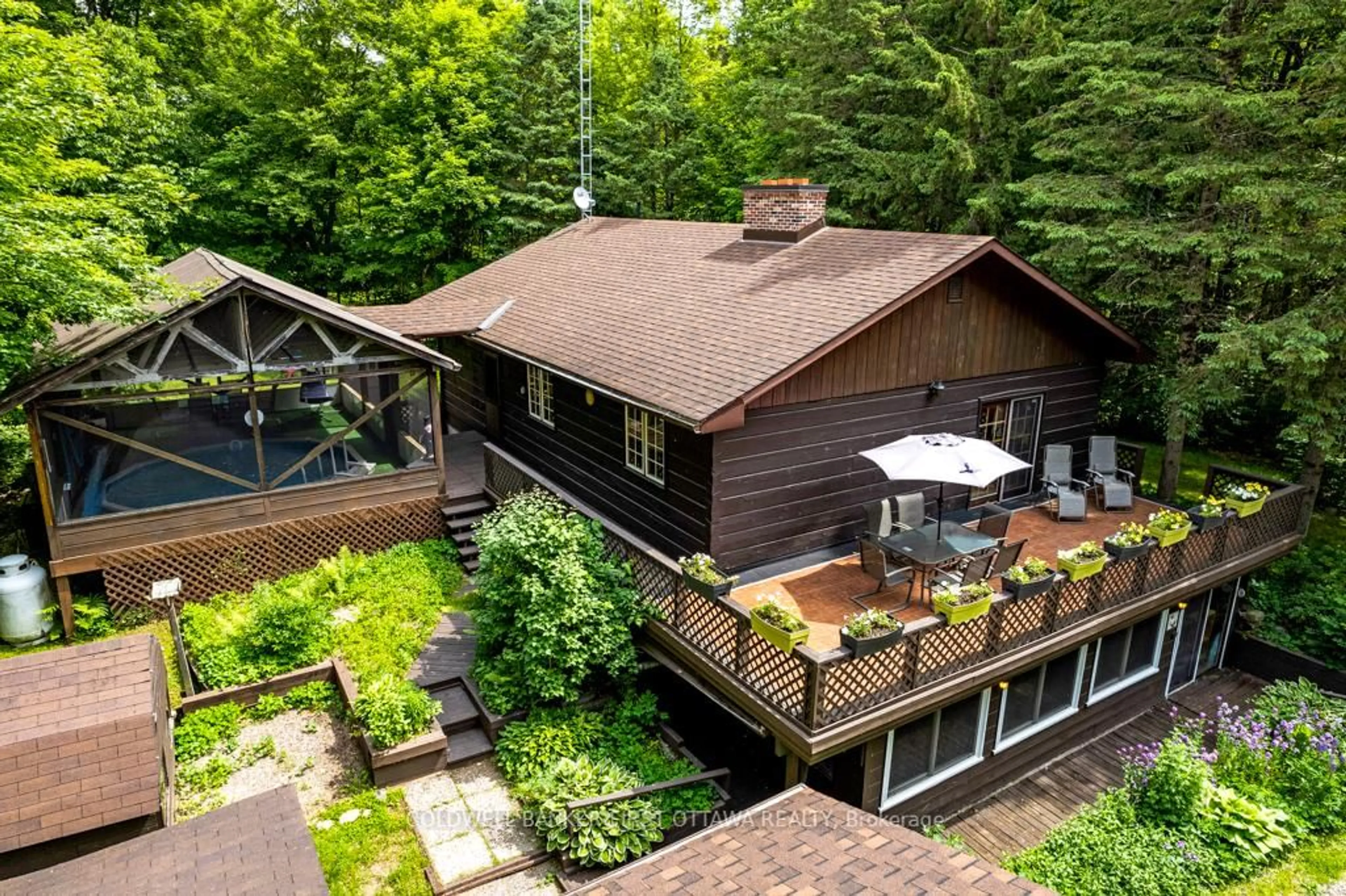 A pic from outside/outdoor area/front of a property/back of a property/a pic from drone, forest/trees view for 1102 EBBS BAY Rd, Carleton Place Ontario K7C 0C5
