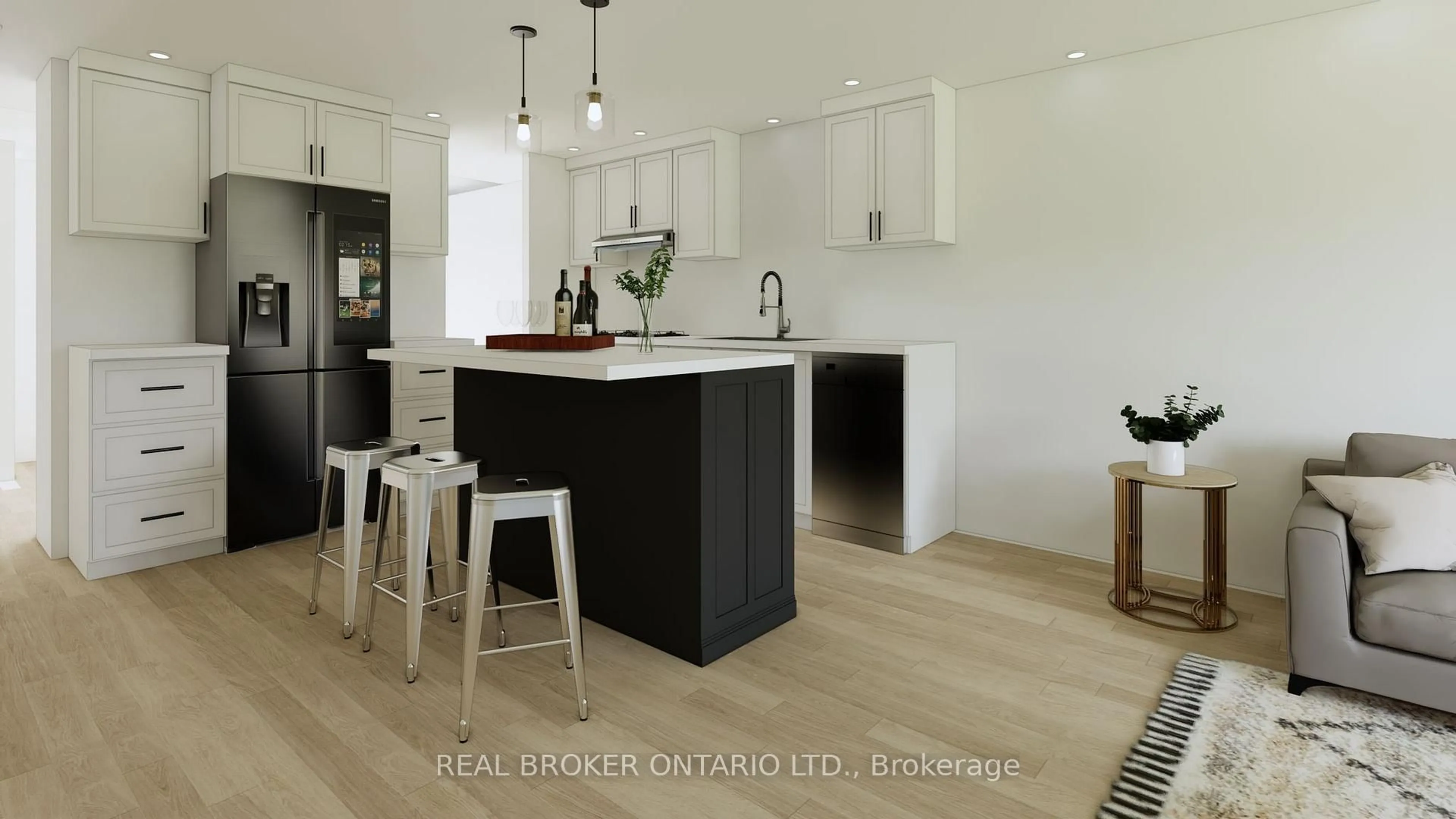 Open concept kitchen, wood/laminate floor for 465 GORDON St, Chatham-Kent Ontario N0P 1C0
