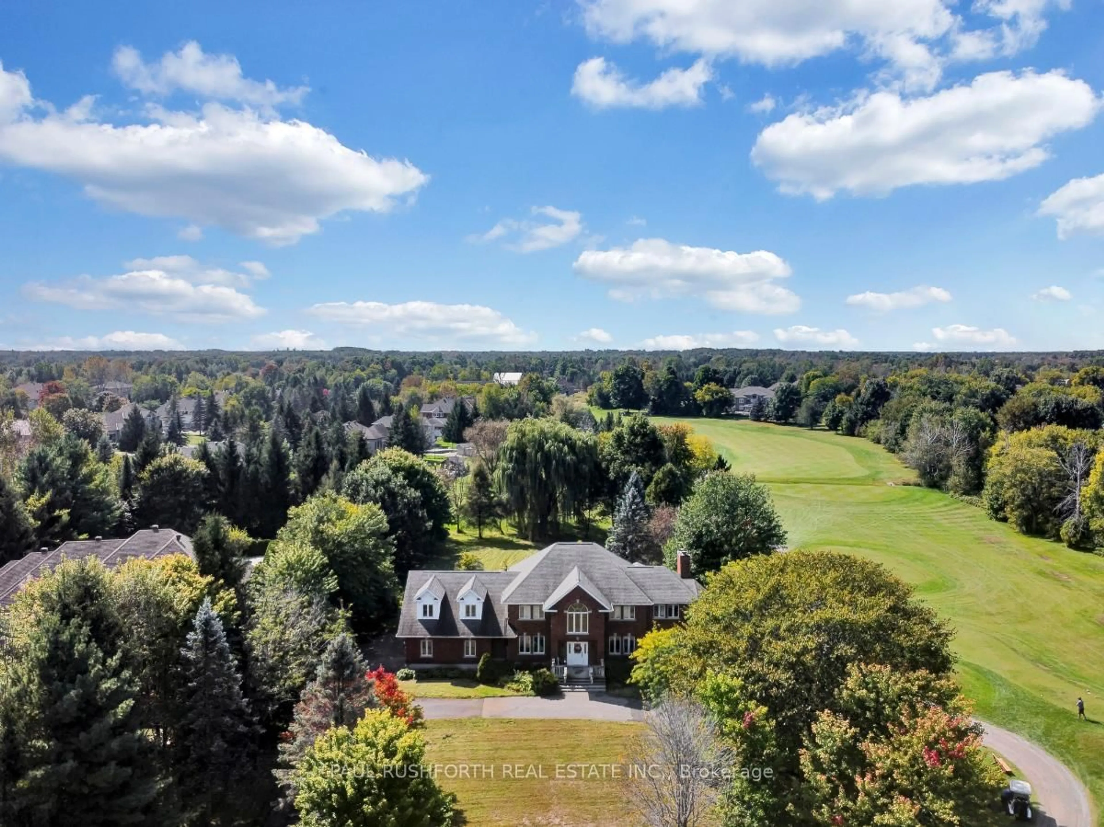 A pic from outside/outdoor area/front of a property/back of a property/a pic from drone, water/lake/river/ocean view for 6282 Emerald Links Dr, Ottawa Ontario K4P 1M4