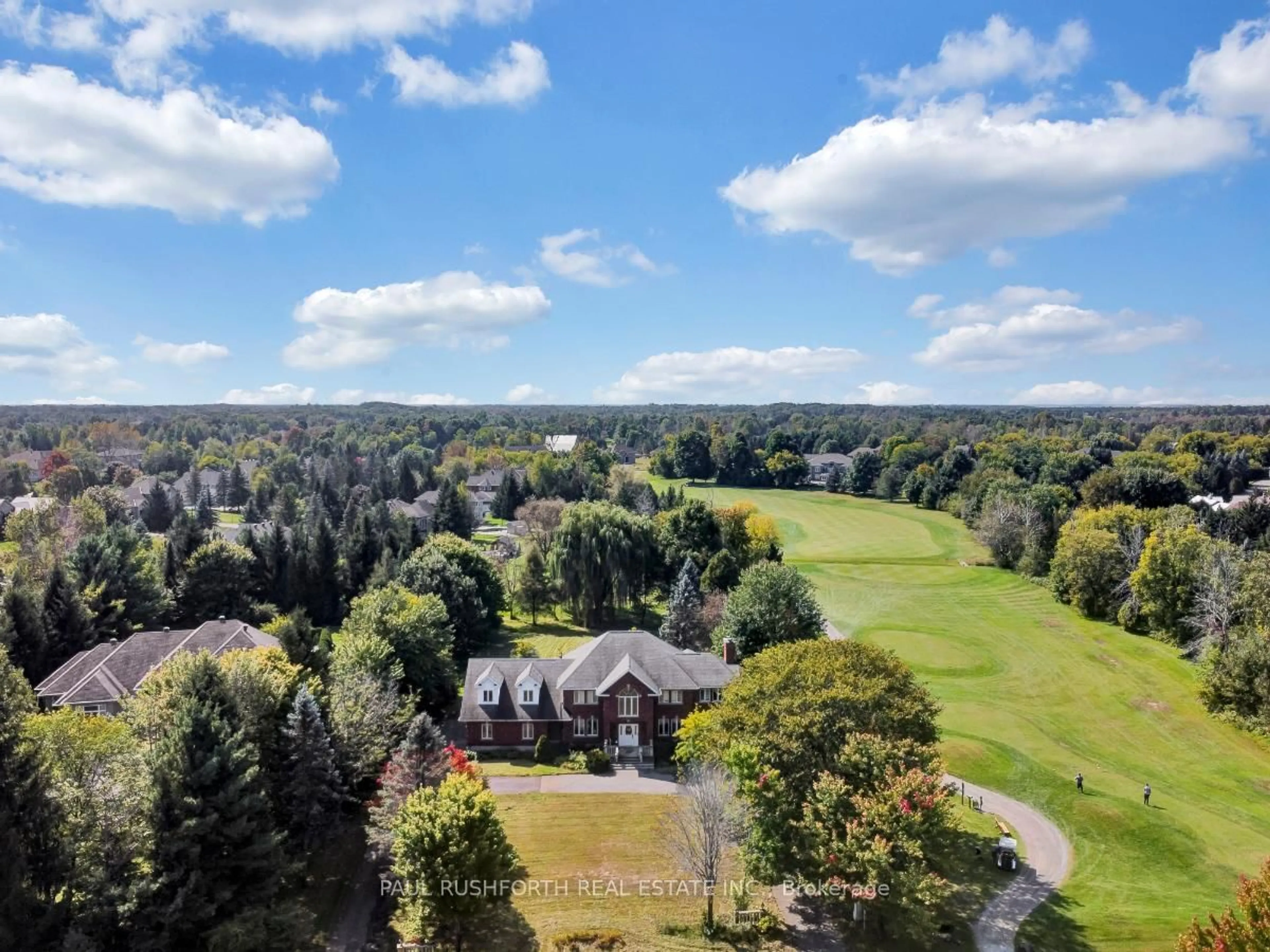 A pic from outside/outdoor area/front of a property/back of a property/a pic from drone, water/lake/river/ocean view for 6282 Emerald Links Dr, Ottawa Ontario K4P 1M4