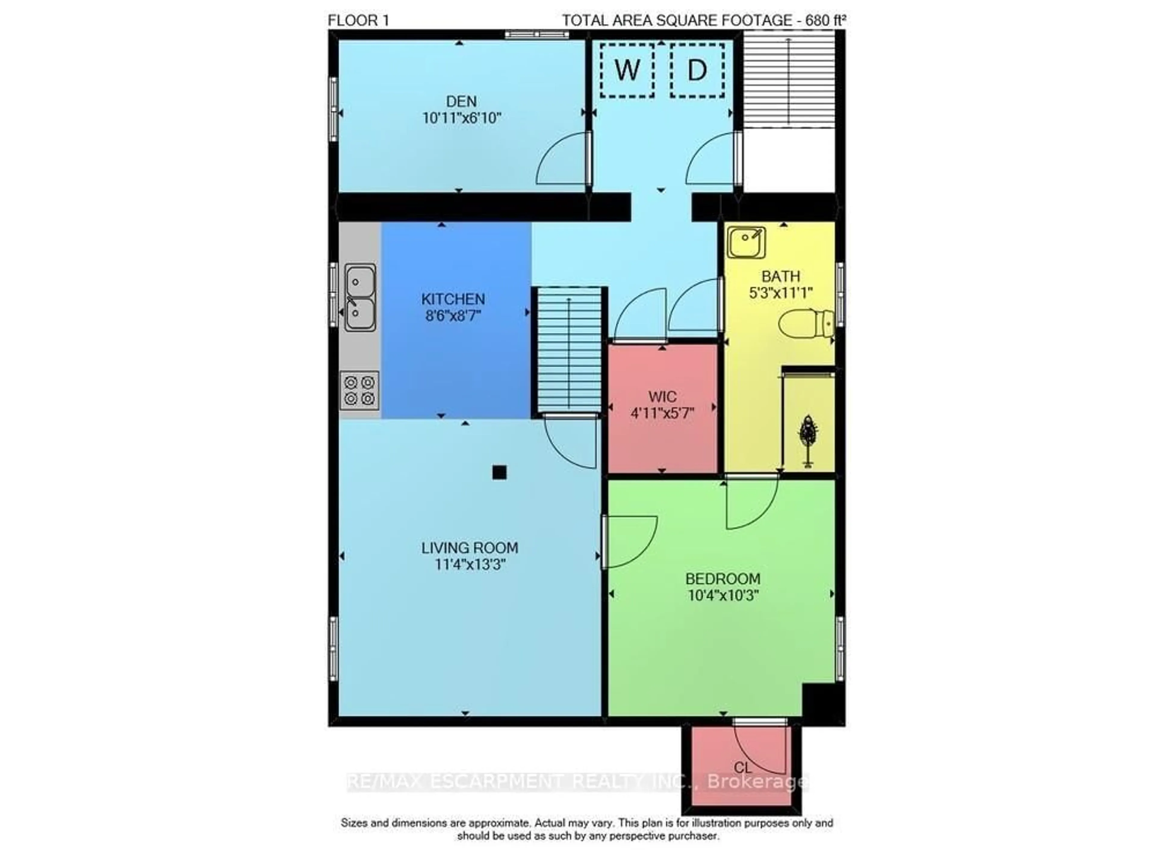 Floor plan for 282 Ottawa St, Hamilton Ontario L8K 2G1
