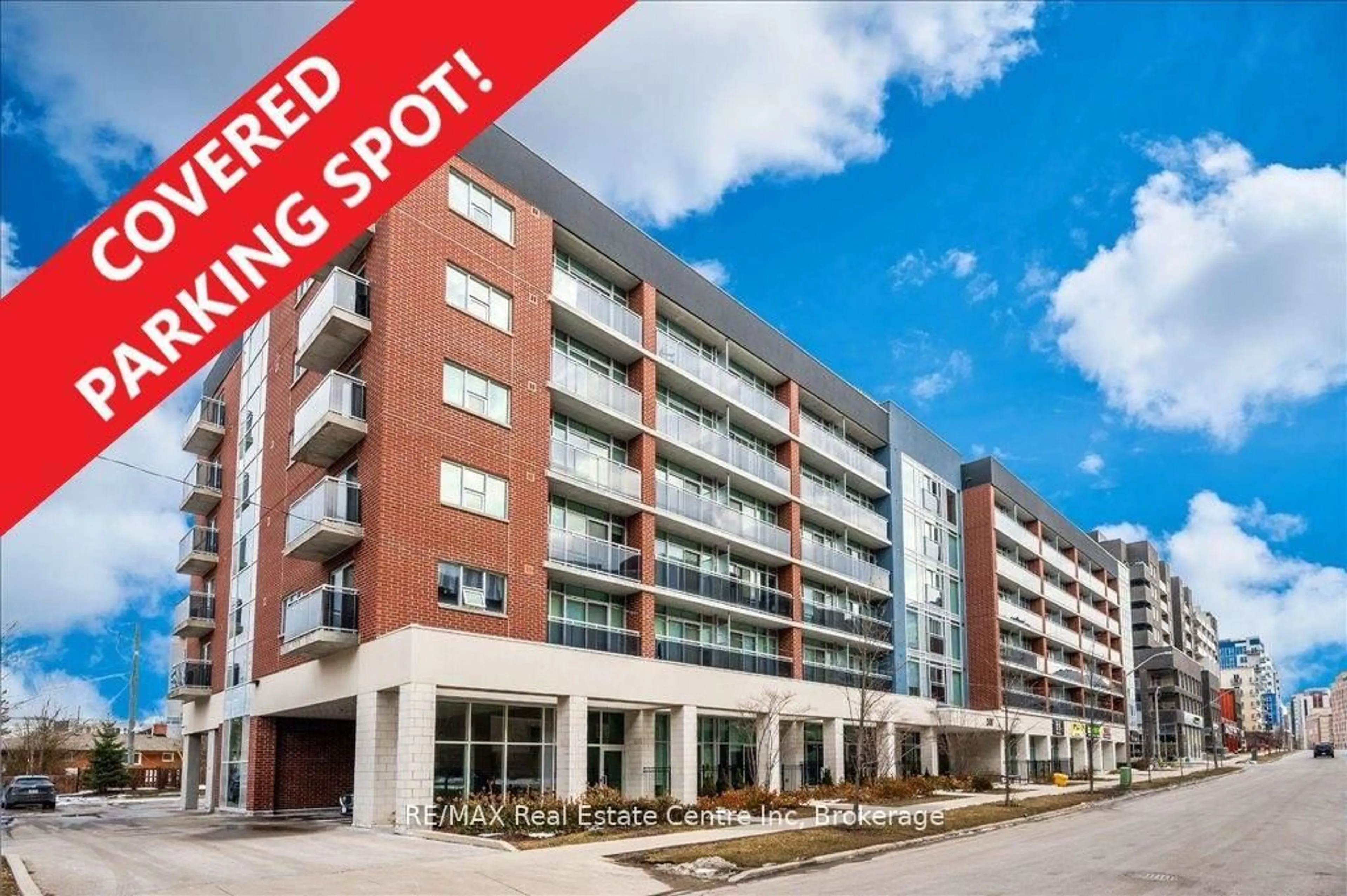 A pic from outside/outdoor area/front of a property/back of a property/a pic from drone, building for 308 Lester St #612, Waterloo Ontario N2L 0H9